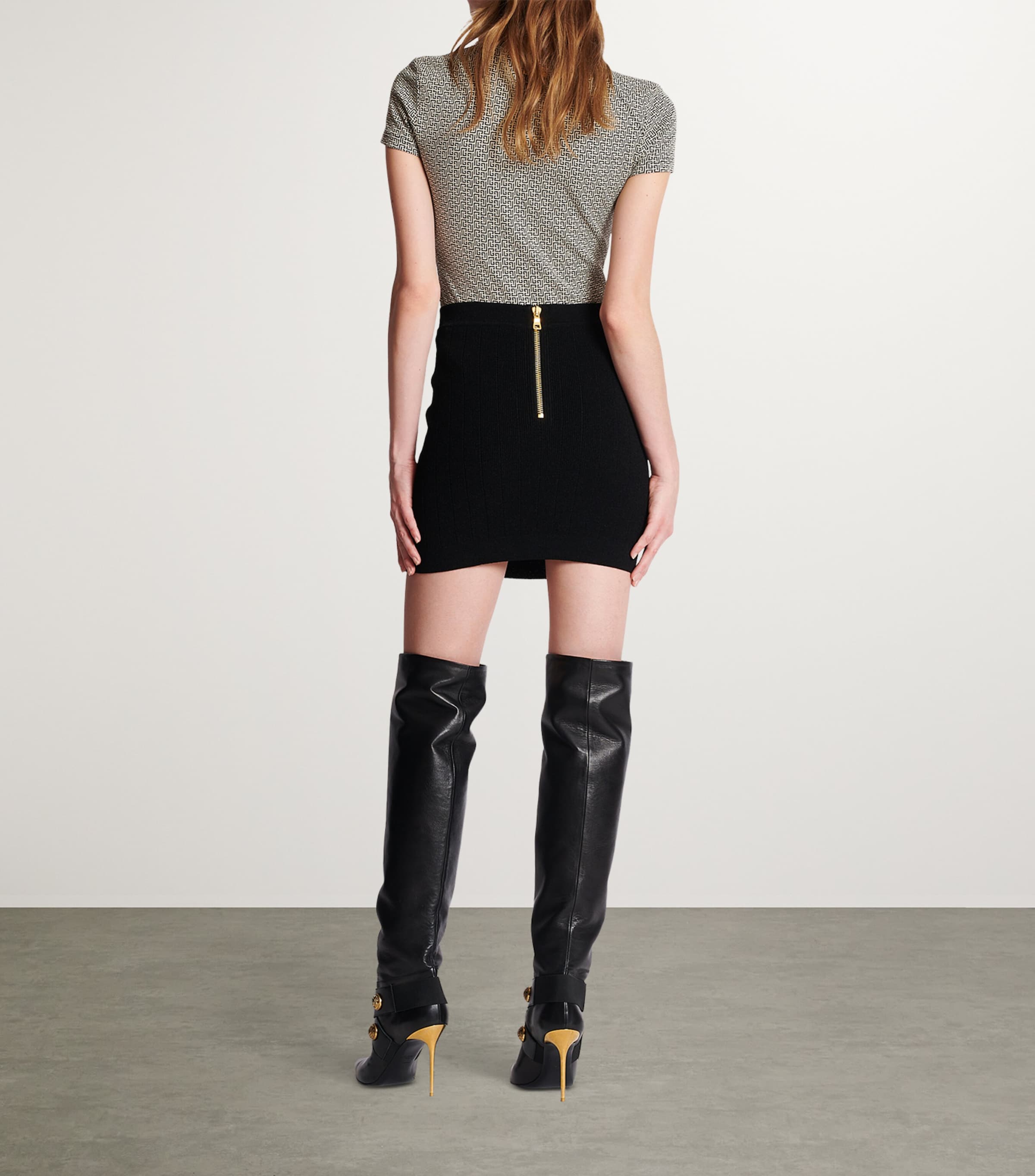 Balmain Knitted Mini Skirt | Harrods UK