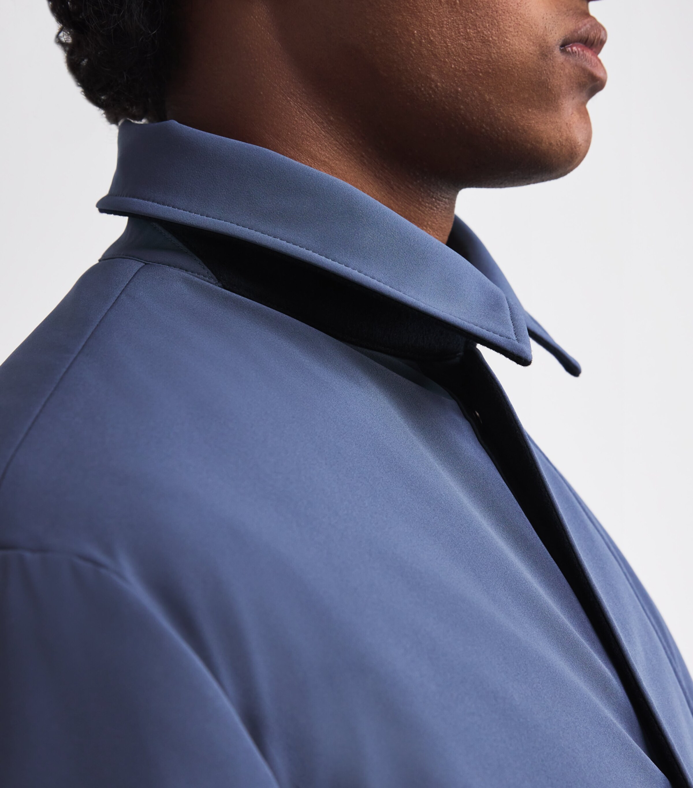 Paul & Shark Mens Cashmere Green Storm System Reversible Car Coat Blue/ Cadet Blue Image 7
