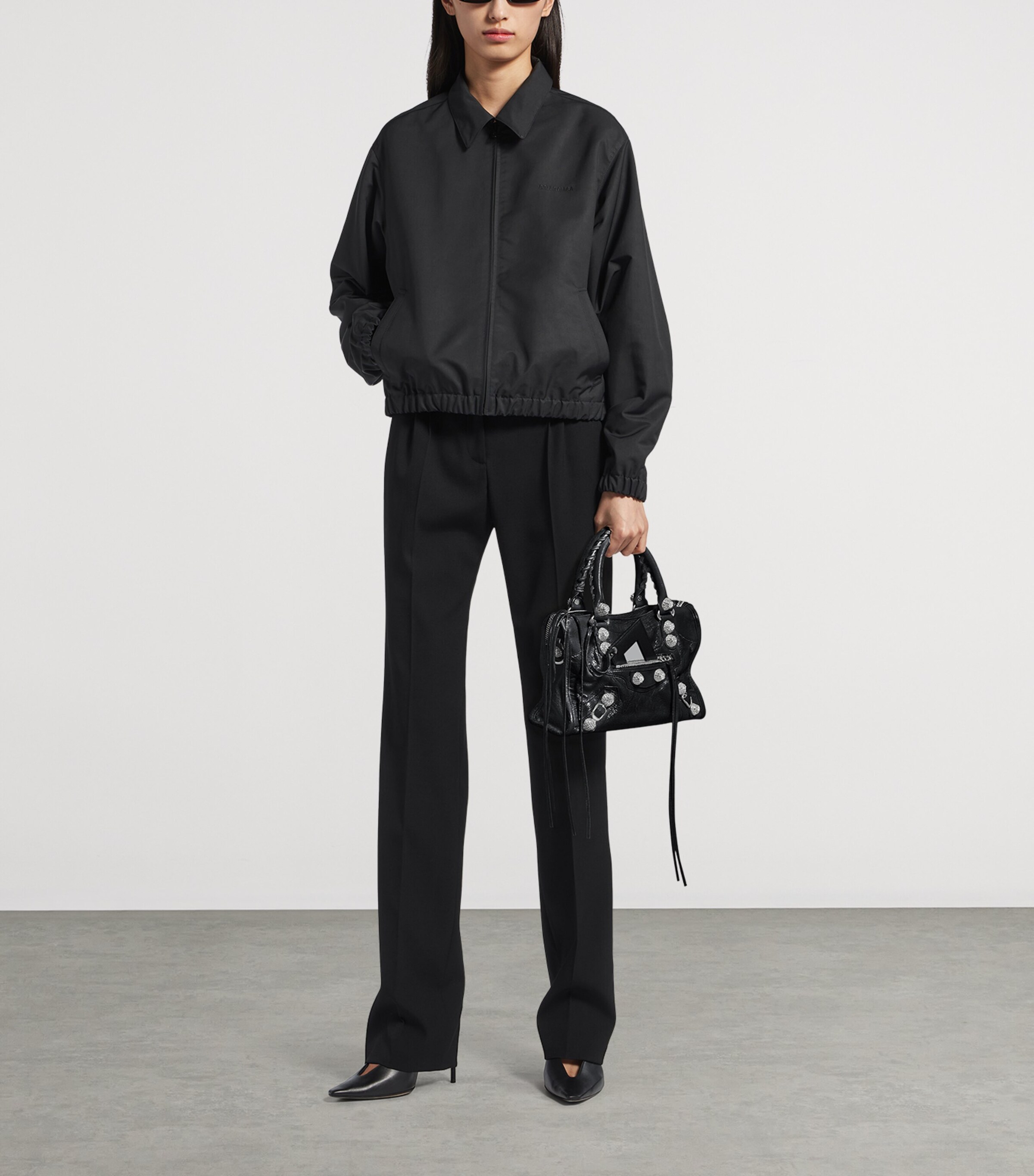 Balenciaga Small Leather Embellished Le City Top-Handle Bag Image 3
