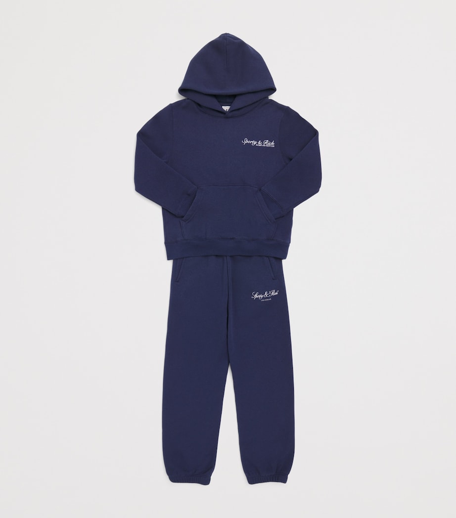 SPORTY & RICH KIDS Vendome Sweatpants (2-14 Years) Dark Navy/white Image 3