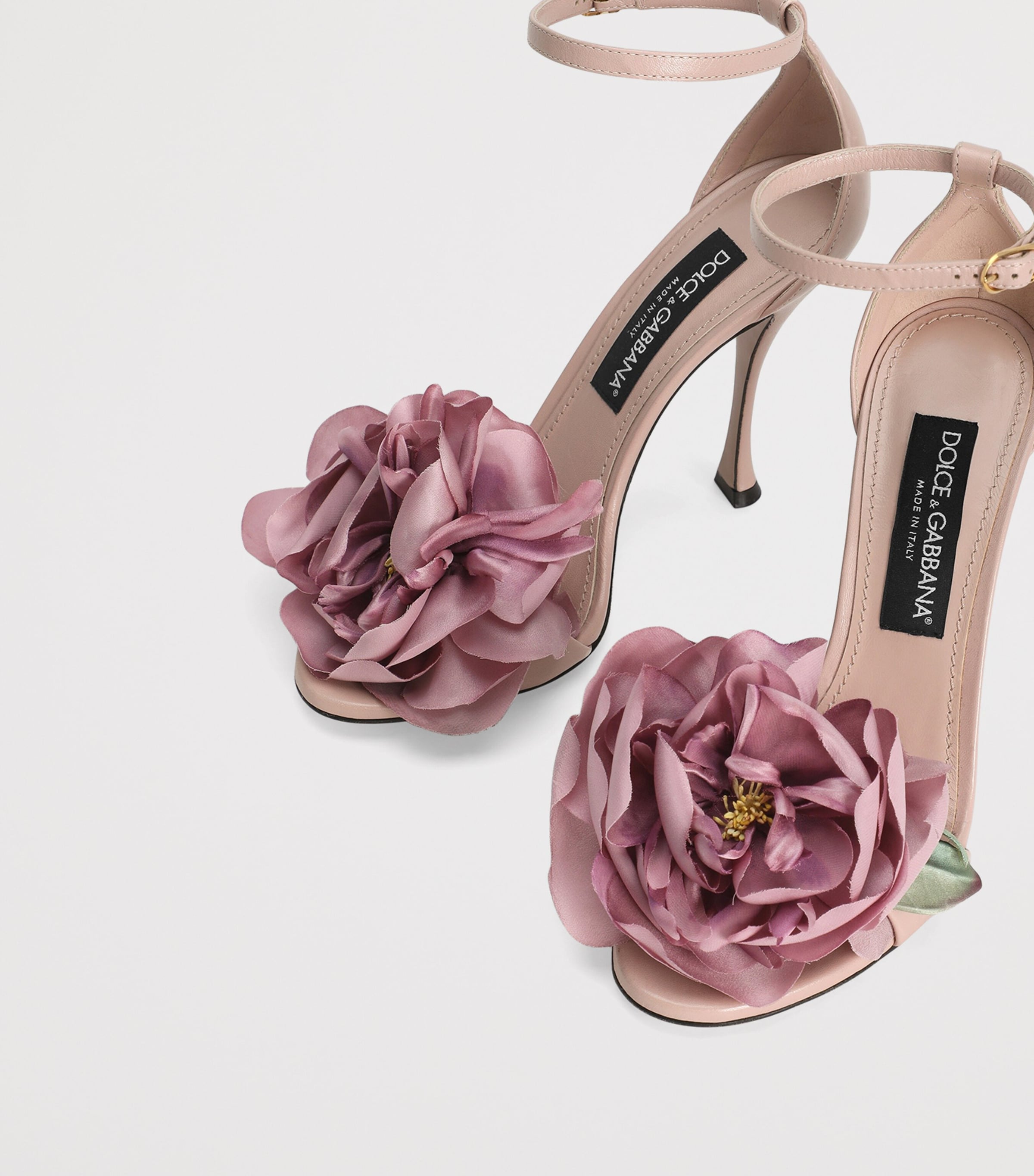 Dolce&Gabbana Leather Keira Sandals 105 Powd Image 4