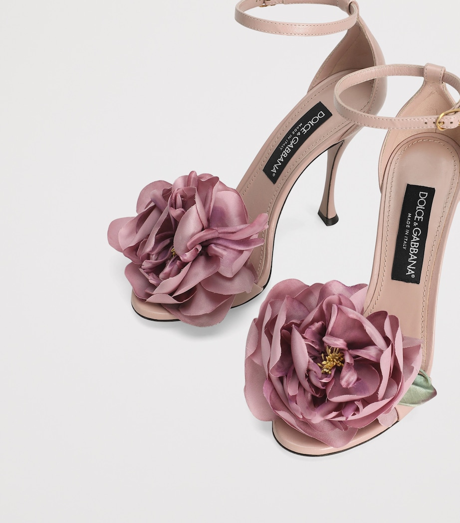 Dolce&Gabbana Leather Keira Sandals 105 Powd Image 4