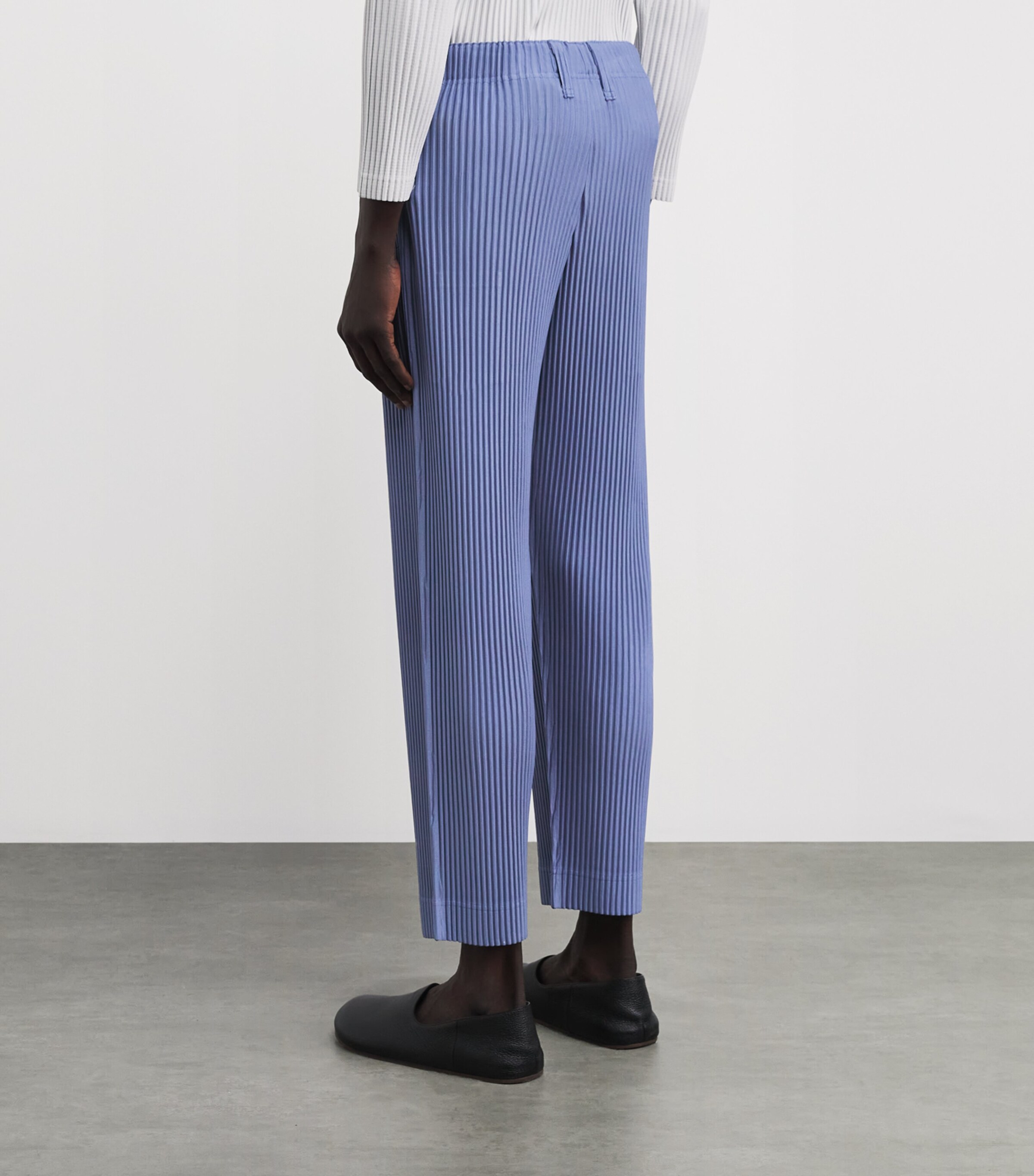 Homme Plissé Issey Miyake Mens Pleated Straight Trousers Manarola Wal Vlt Image 5