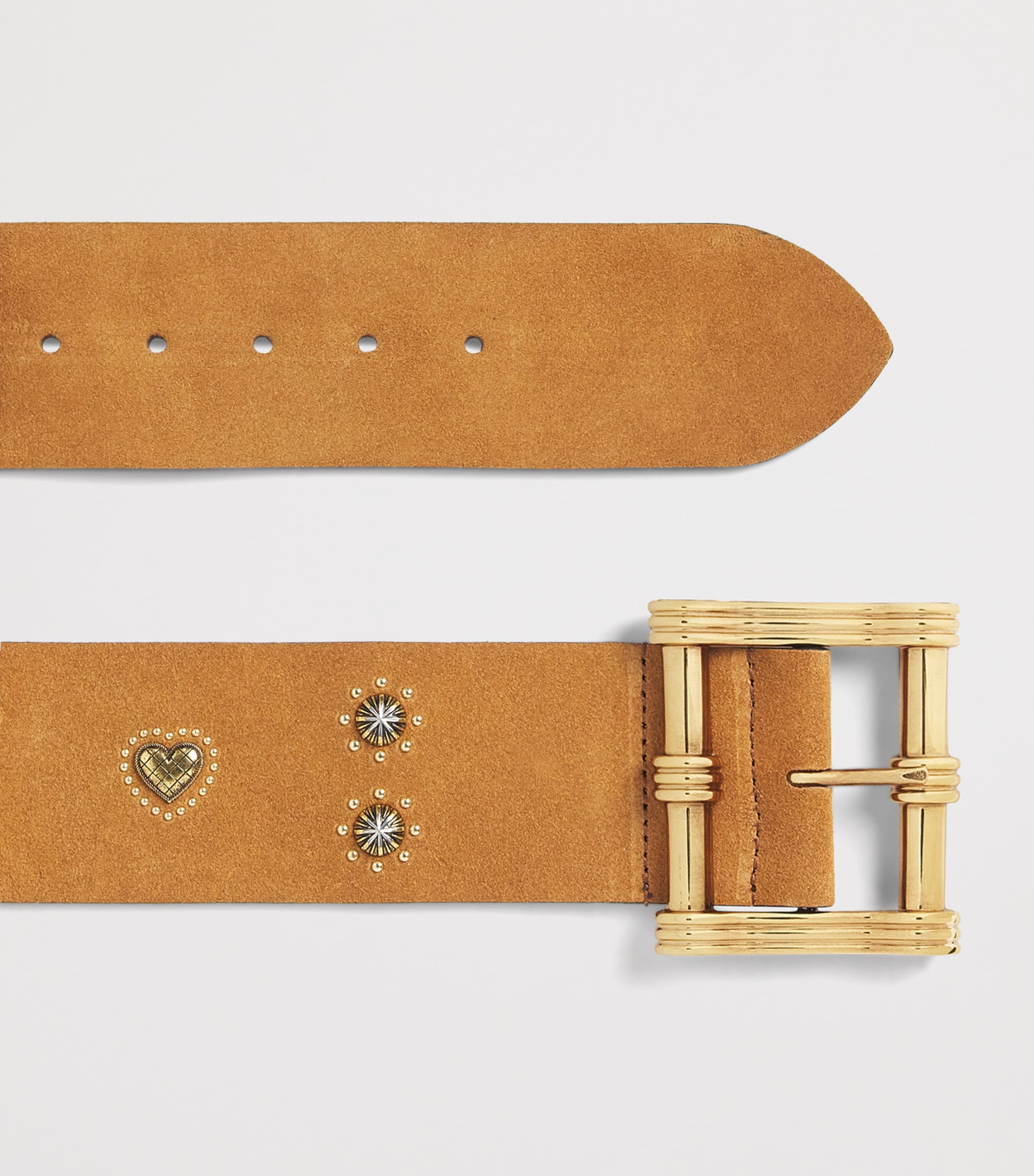 Suede Studded Wide Belt M0448 Image 4
