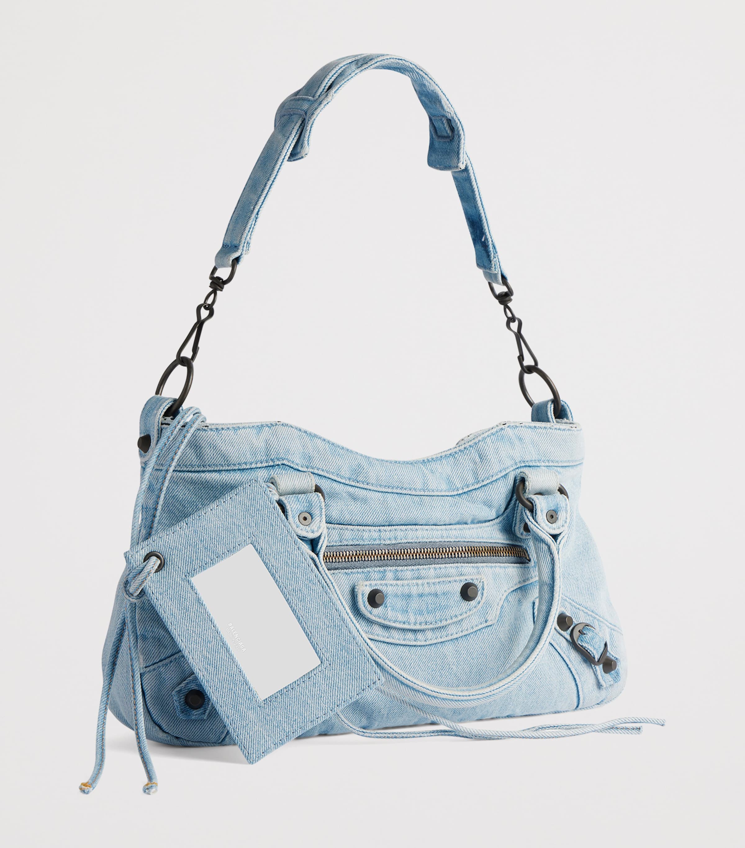 Balenciaga Denim Le City First Top-Handle Bag Image 6