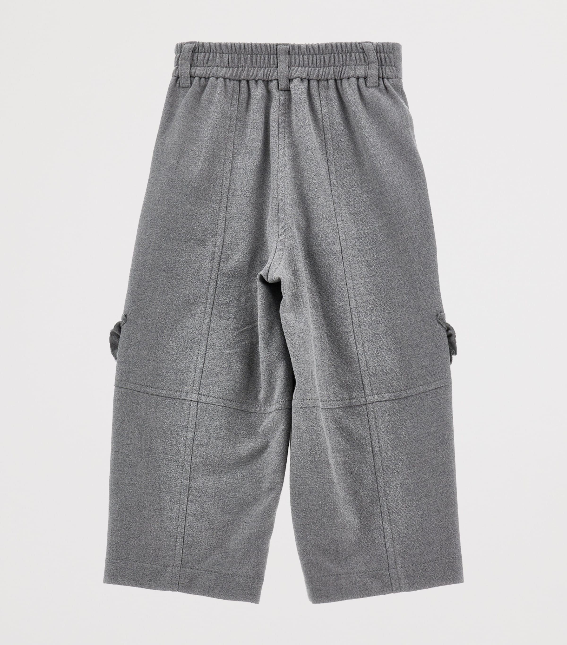 Cotton-Blend Cargo Trousers (2-12 Years) GRIGIO Image 2