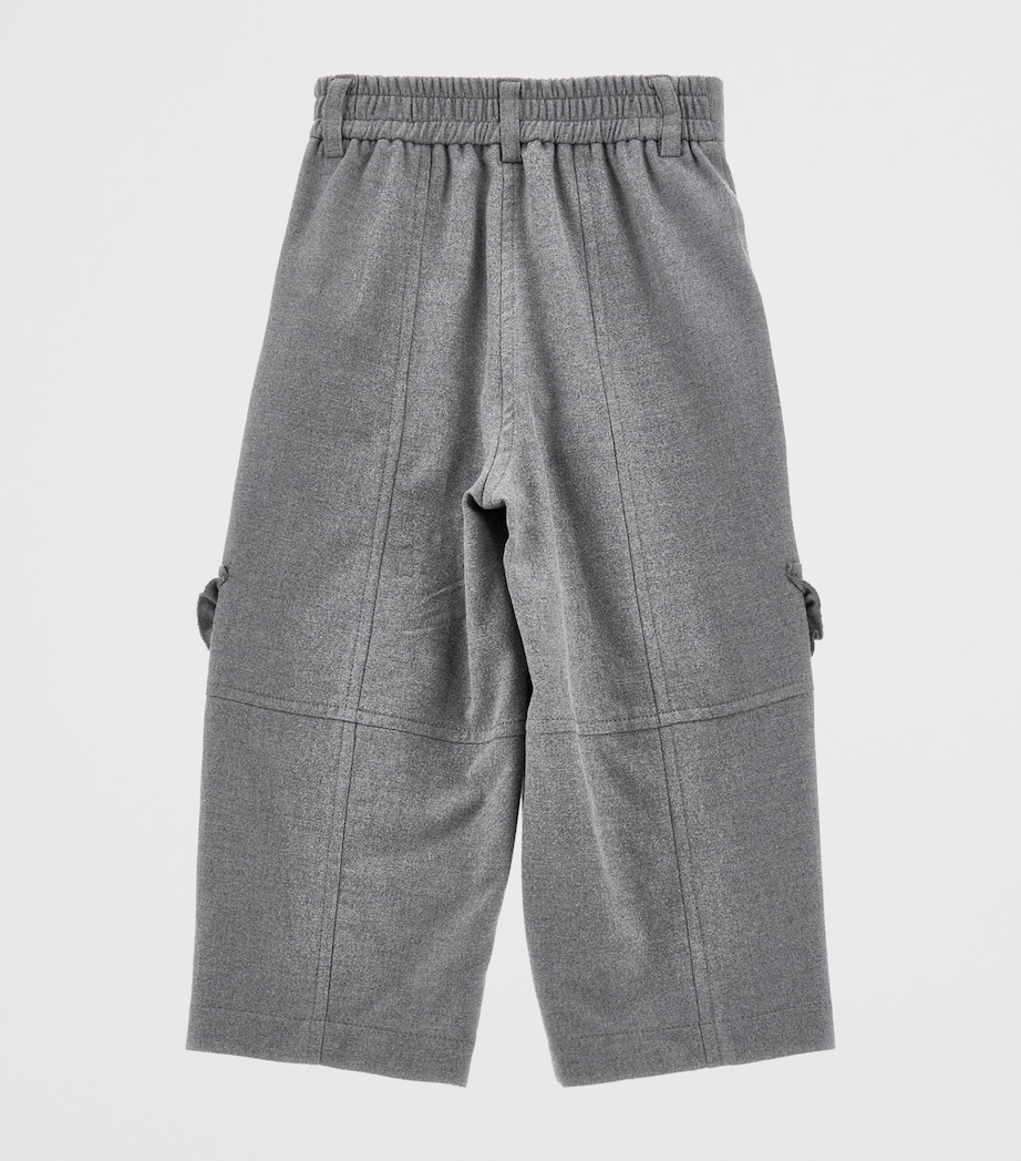 Cotton-Blend Cargo Trousers (2-12 Years) GRIGIO Image 2