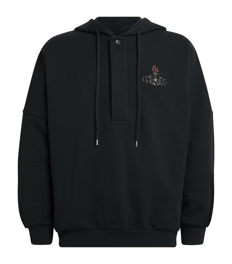 Vivienne Westwood Mens Cotton Batwing Hoodie Black Image 1