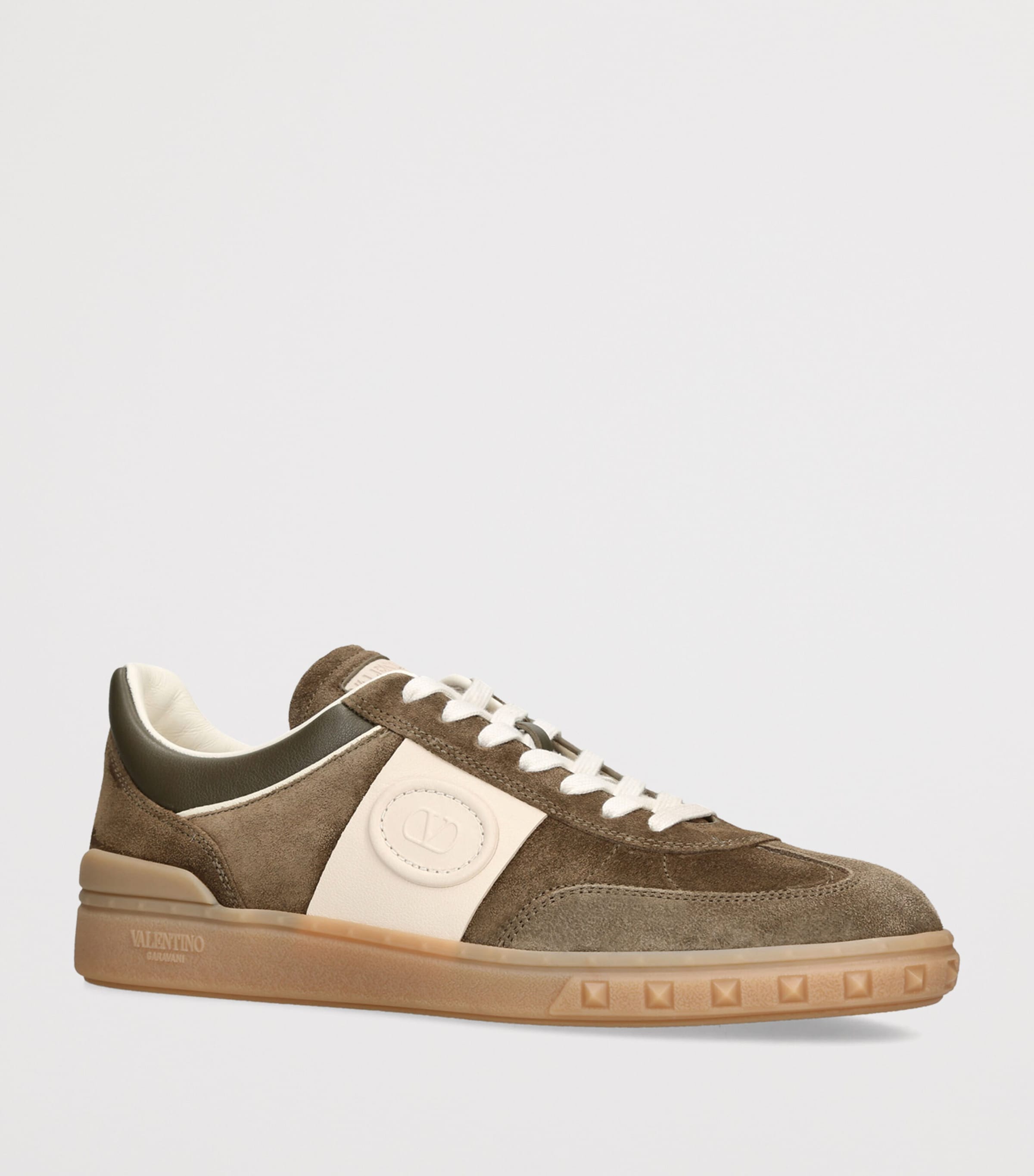 Valentino Garavani Suede Upvillage Low-Top Sneakers Mid Brown Image 2