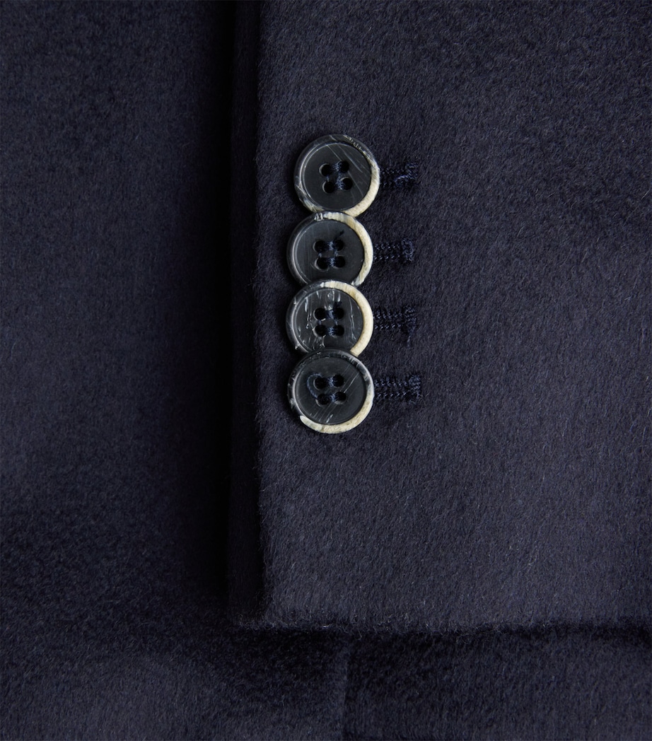 Barena Mens Brushed Cashmere Blazer Navy Image 6