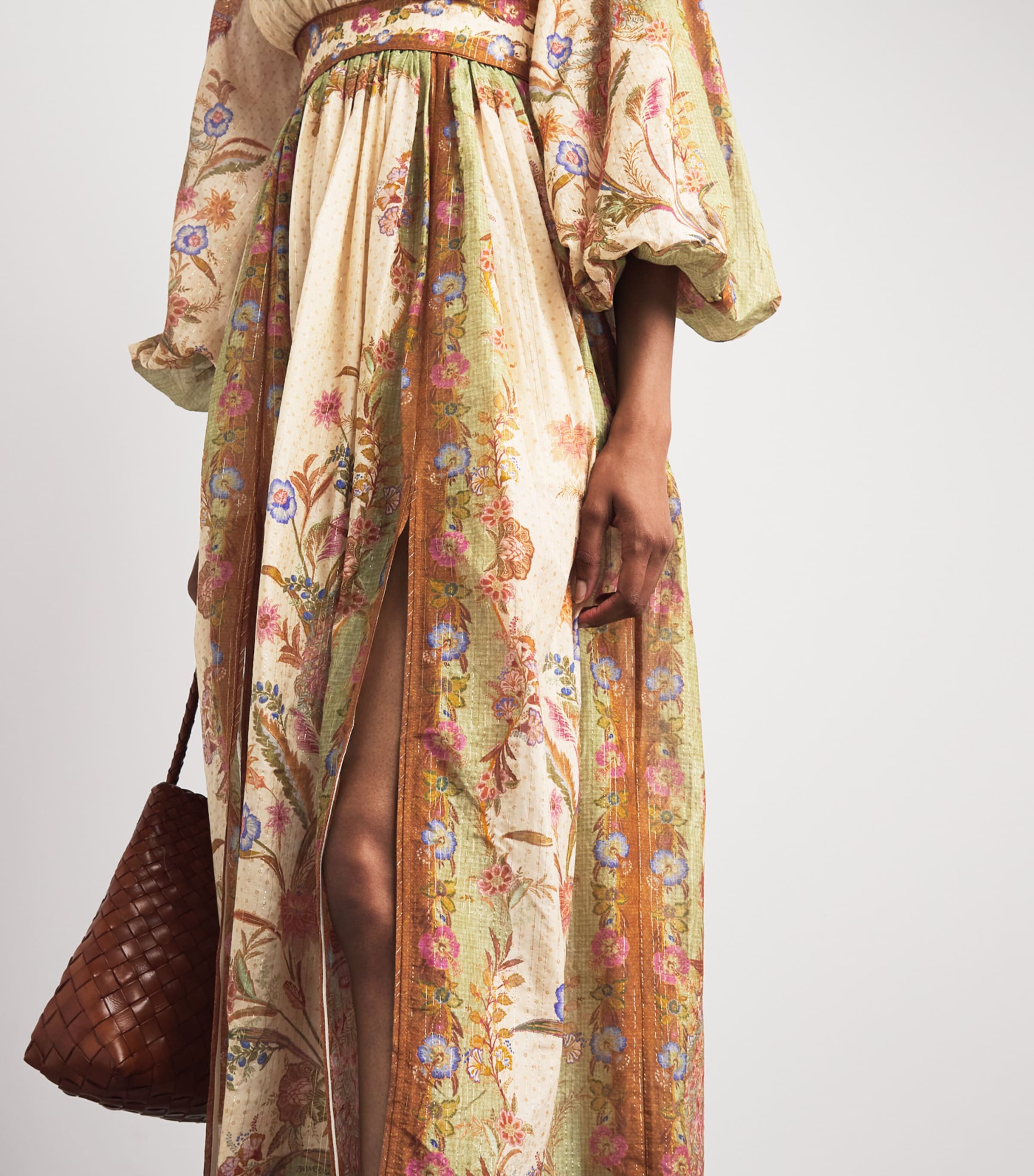 Zimmermann Green Cotton-Silk Indra Maxi Dress | Harrods US