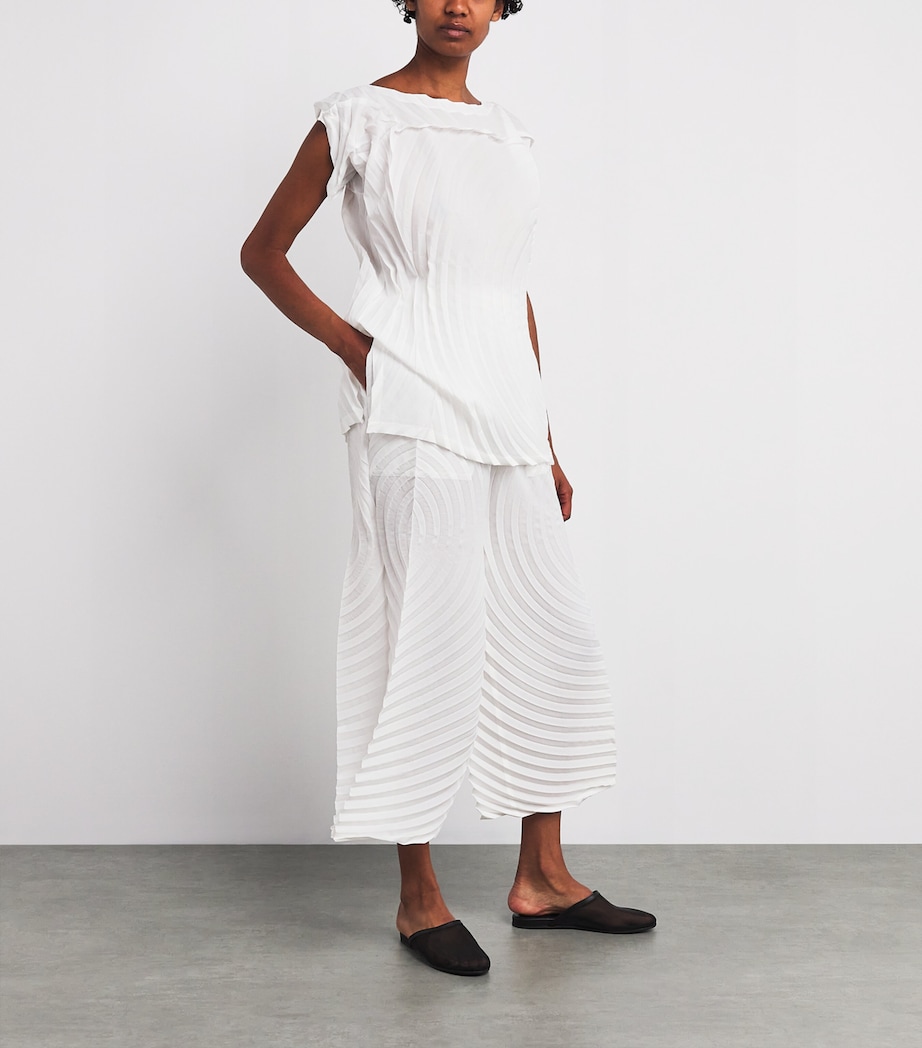 Paper Bag Pleats Trousers WHITE Image 2