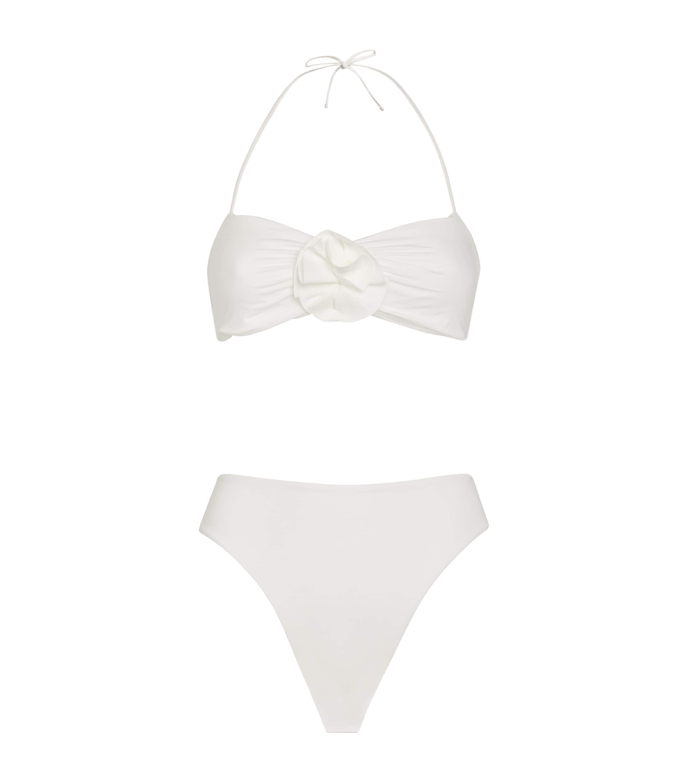 Maygel Coronel Halterneck Alborozo Bikini In White