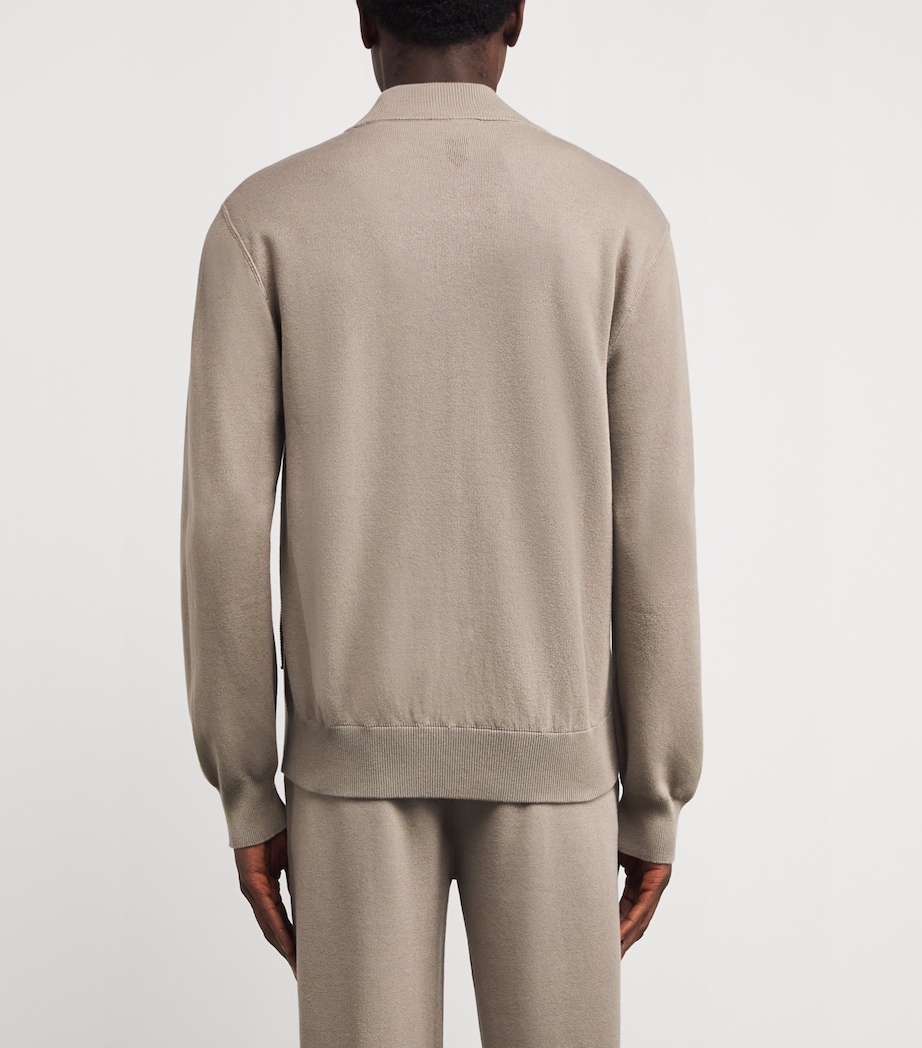 Cotton-Blend Zip-Up Sweatshirt 710 Image 4