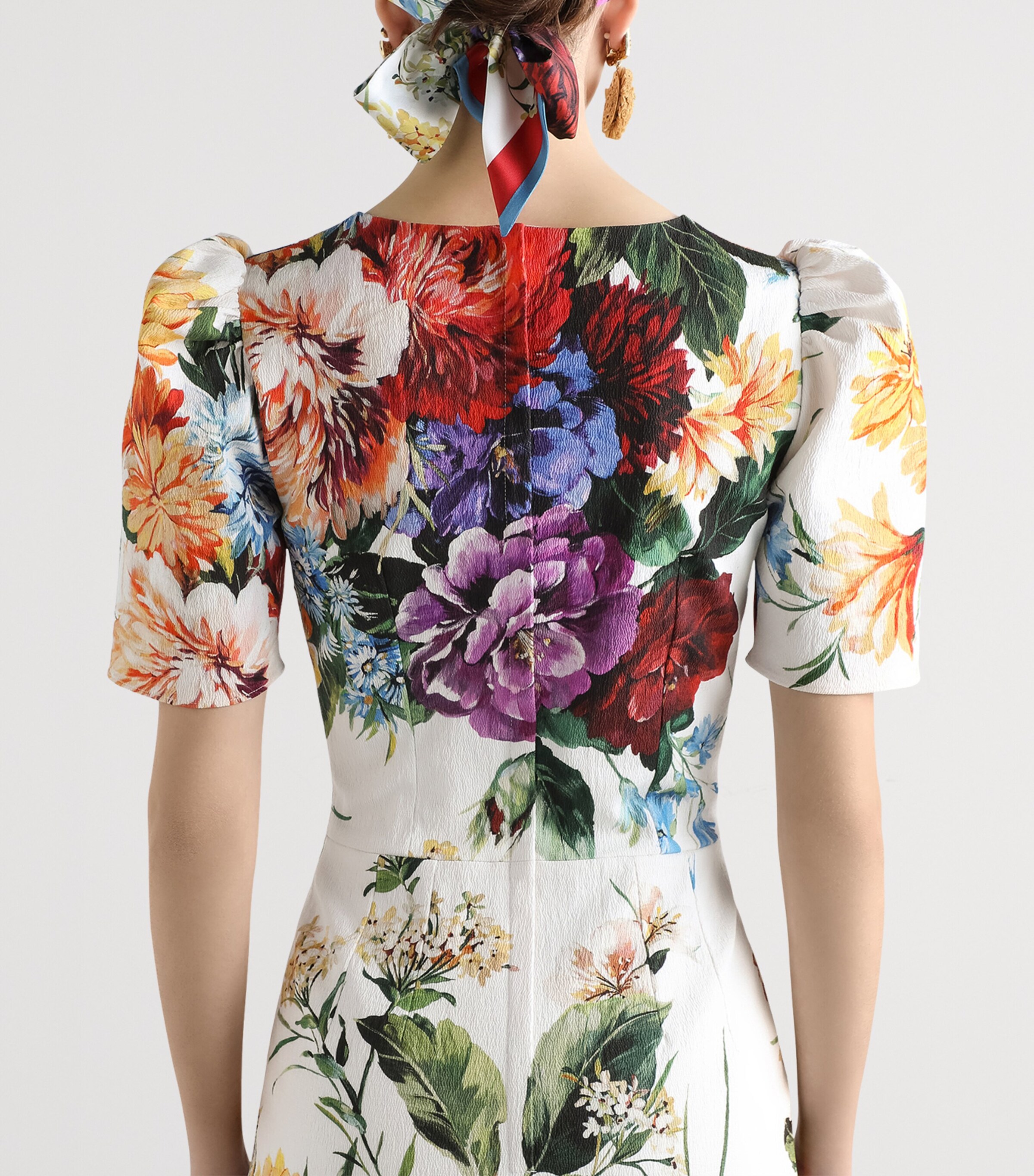 Dolce&Gabbana Womens Floral Print Midi Dress B.fiori Image 5