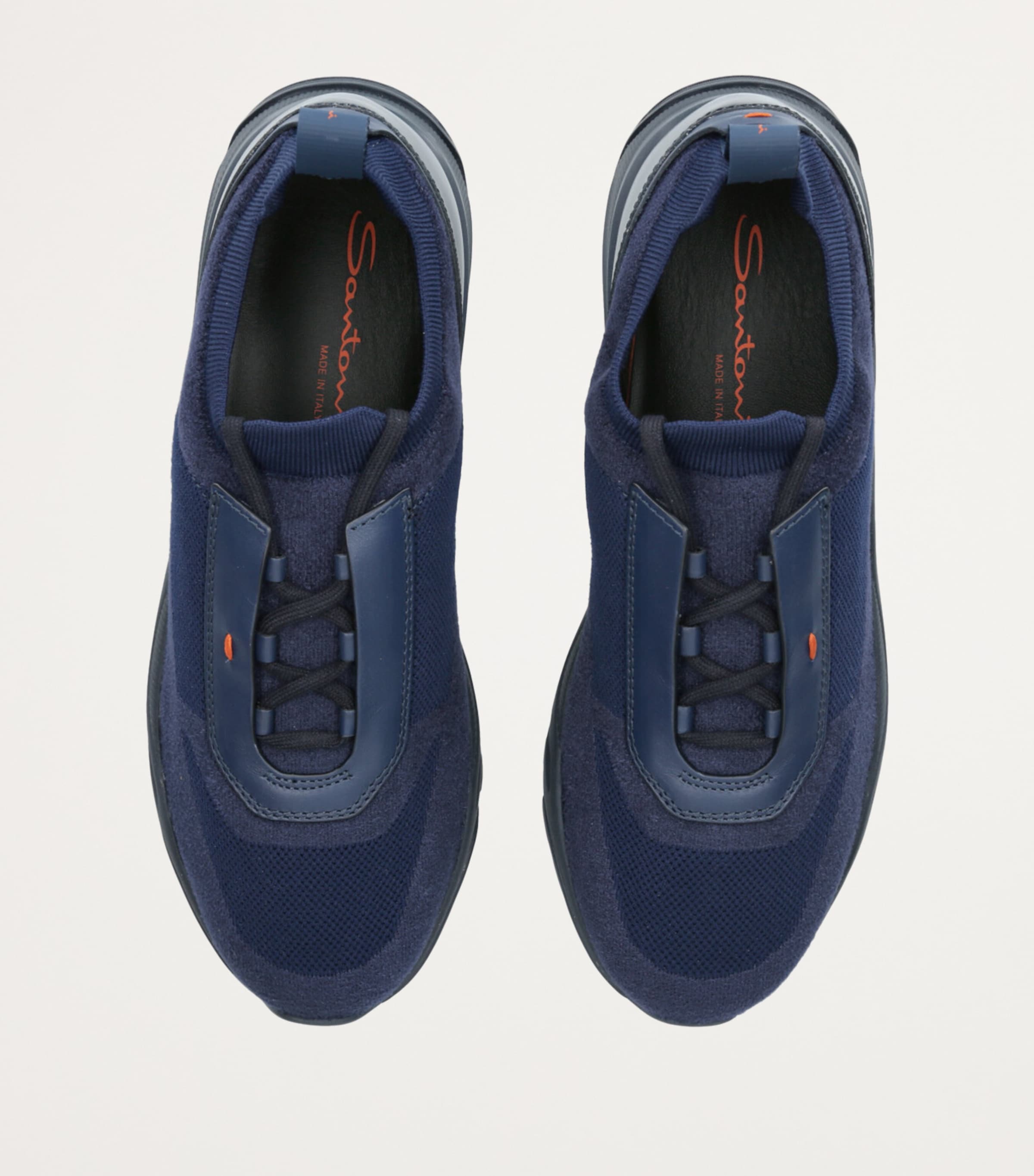 Santoni Technical-Knit Runner Sneakers Navy Image 4