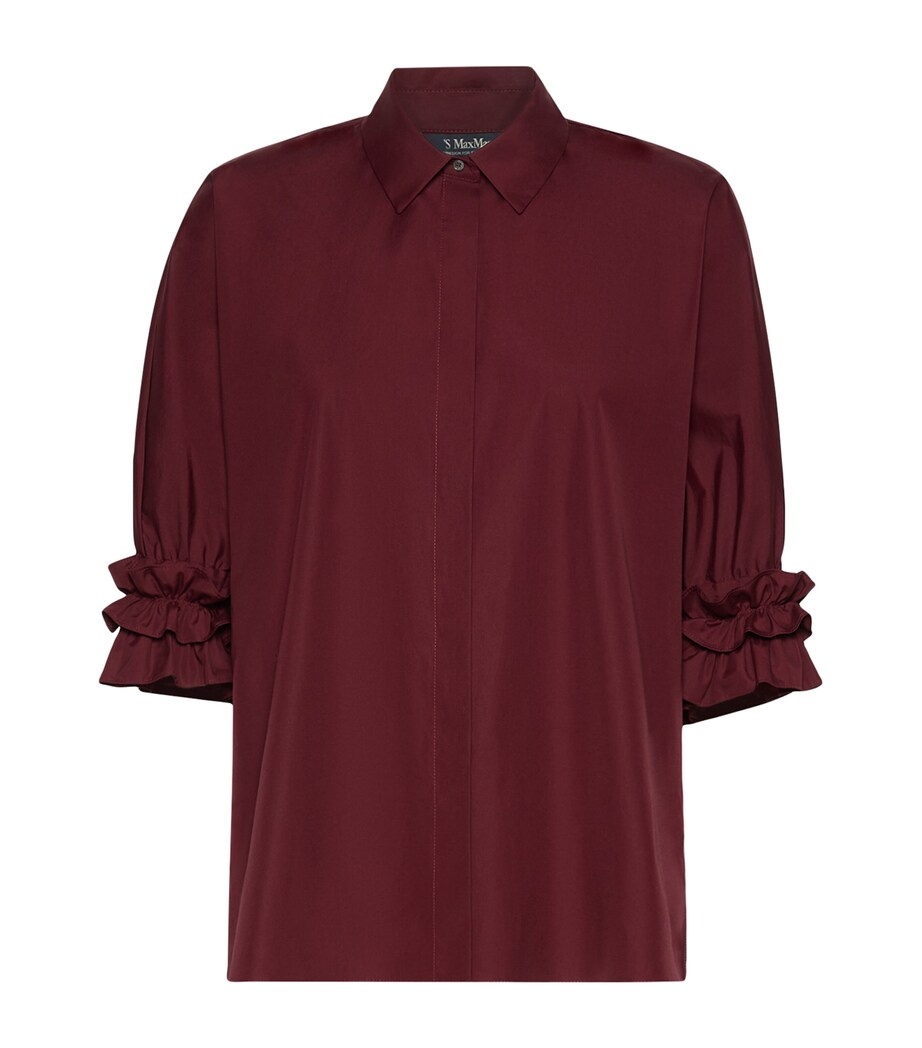 Max Mara Womens Poplin Shirt Ruby Image 1