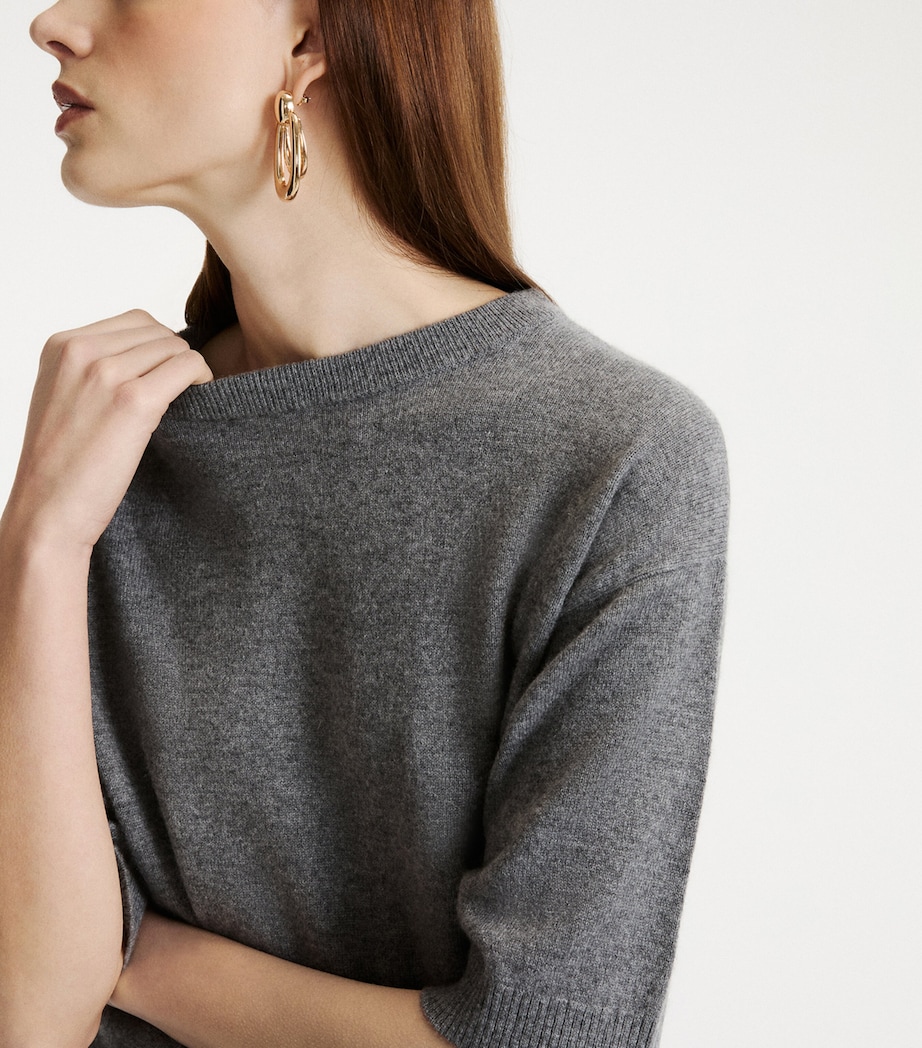 Marella Womens Wool-Cashmere Sweater Medium Grey Image 5