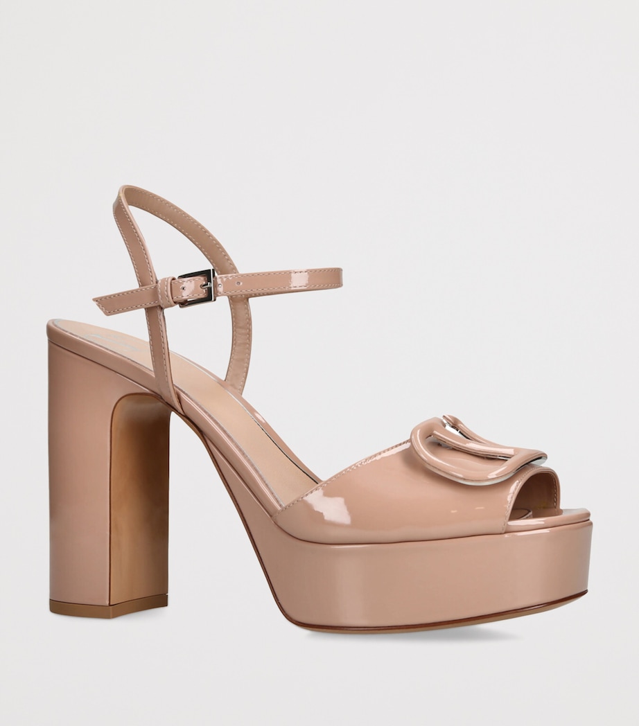 Patent Leather VLogo Signature Platform Sandals 115 BLUSH Image 3