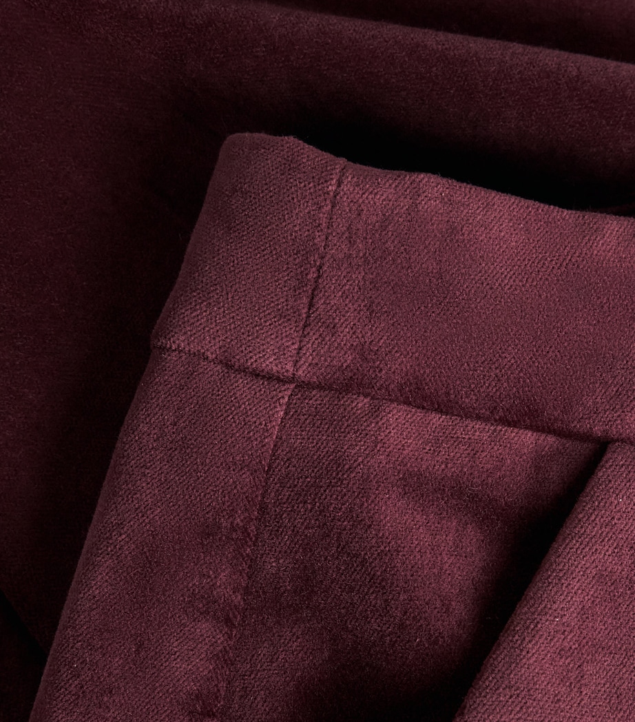 Veronica Beard Womens Velvet Flair Gracie Trousers Burgundy Image 6