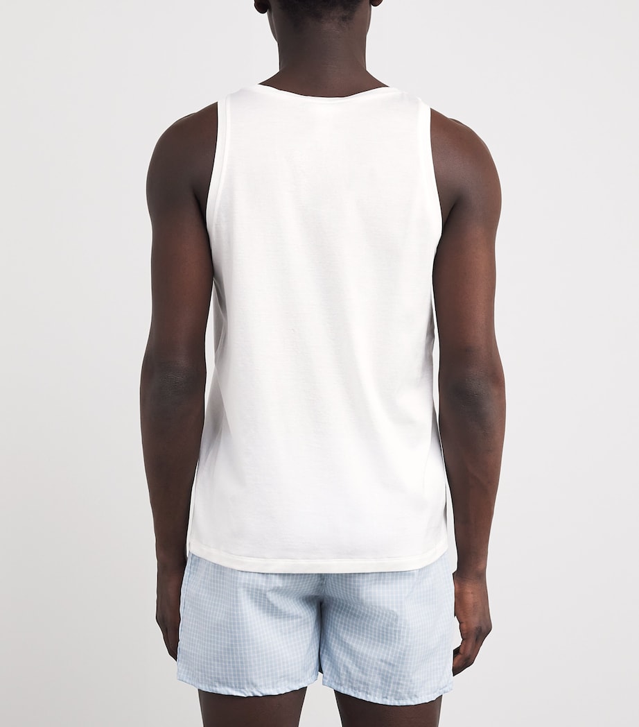 Cotton Sporty Vest 0101 WHITE Image 4