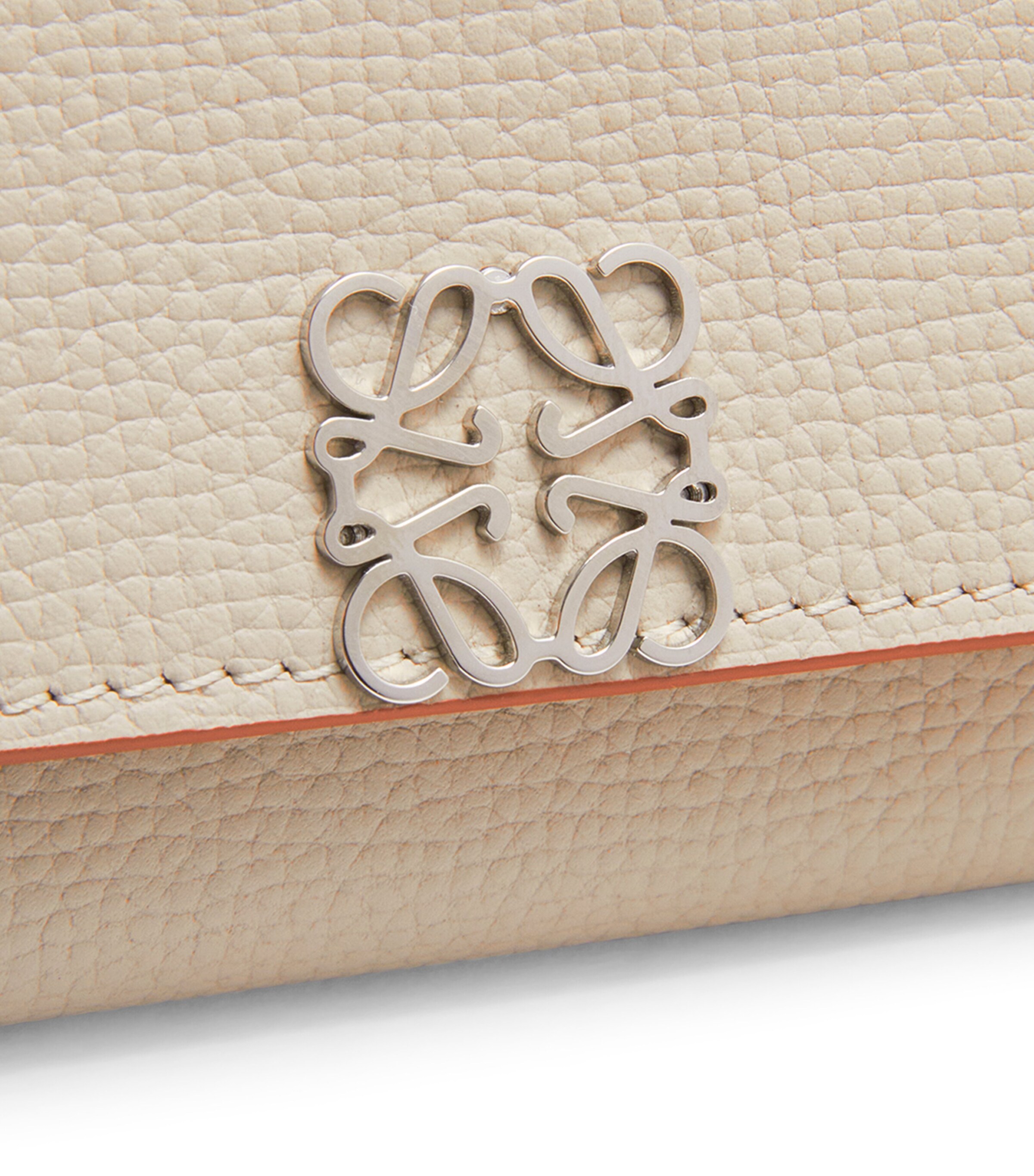 LOEWE Calfskin Anagram Continental Wallet Light Ghost Image 5