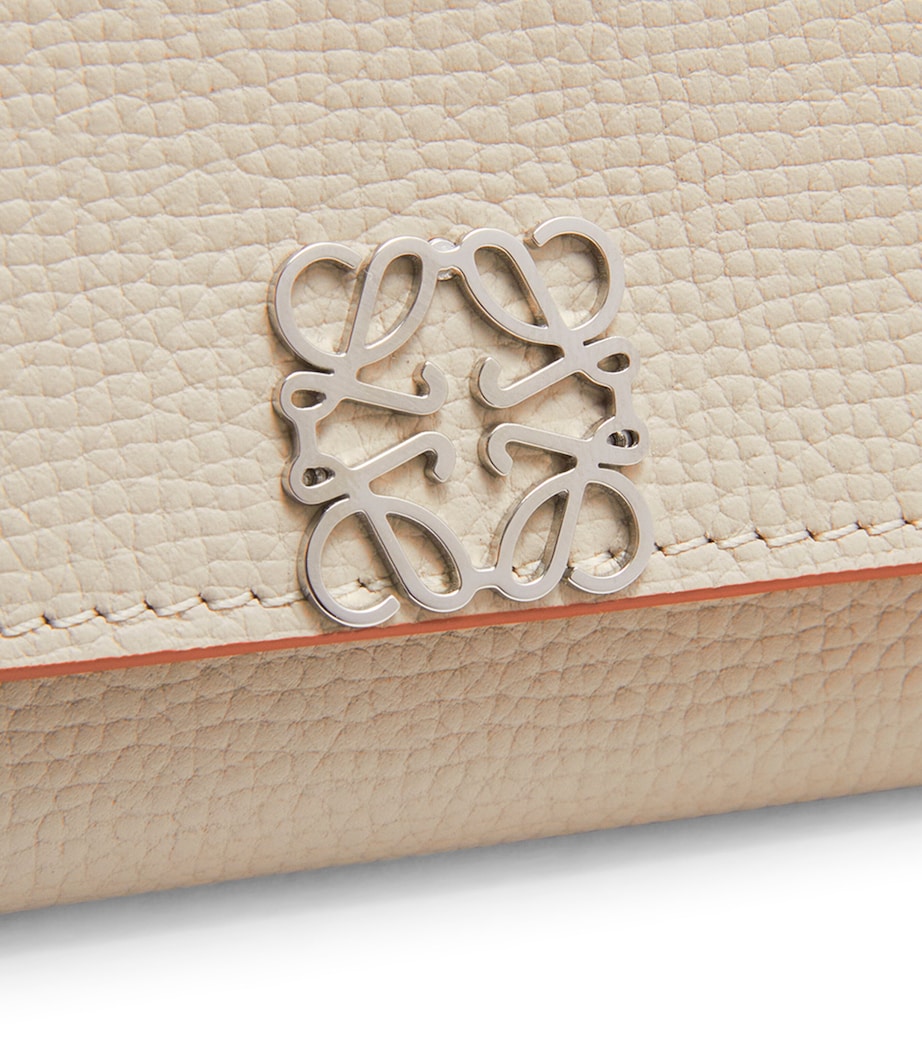 LOEWE Calfskin Anagram Continental Wallet Light Ghost Image 5