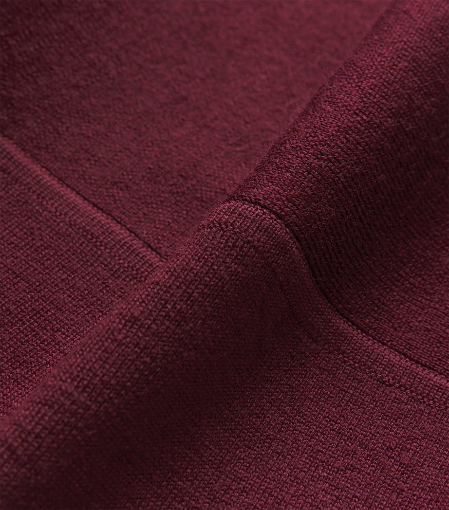 Knitted Mini Dress BURGUNDY Image 5