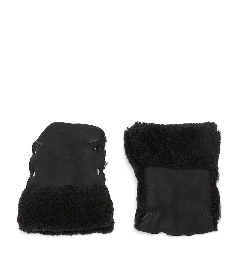Sheepskin Buggy Mittens NOIR Image 1