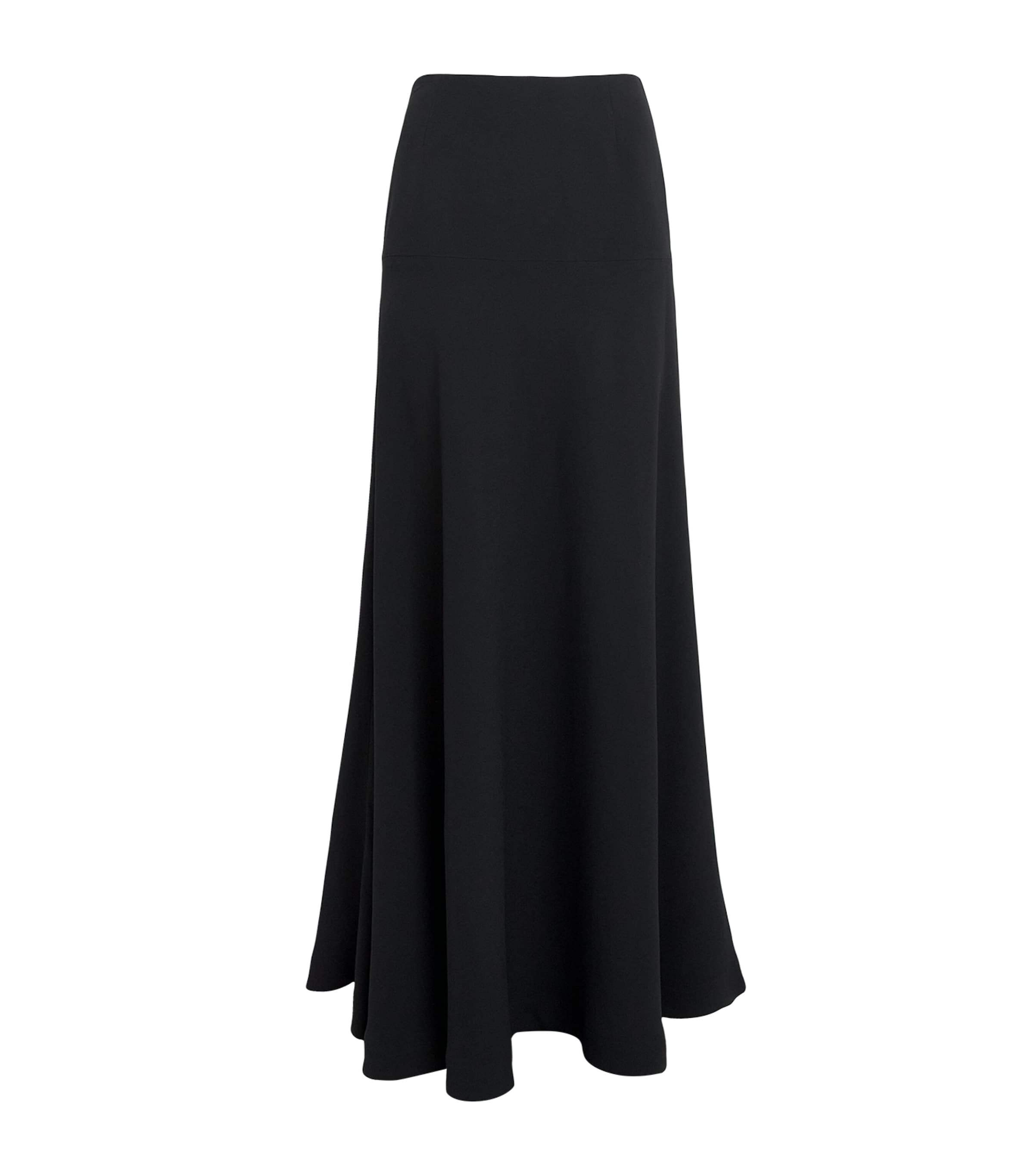 RETORI Womens Cady Half-Circle Maxi Skirt Black Image 1