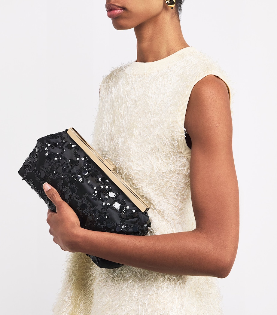 Fabiana Filippi Womens Embellished Duchesse Clutch Bag Vru Image 2