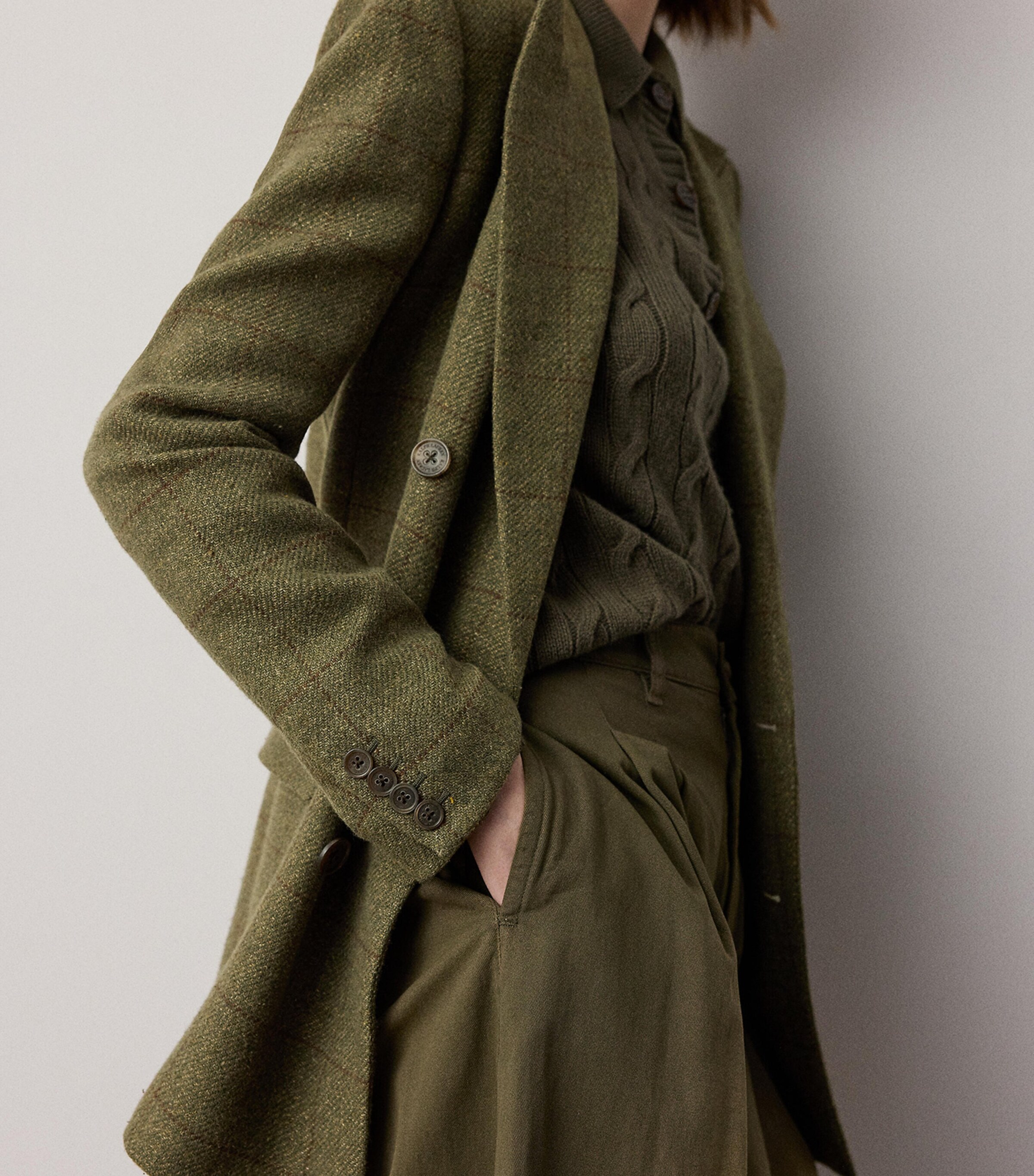 Ralph Lauren Collection Womens Tweed Ramona Blazer Cypress Multi Image 4
