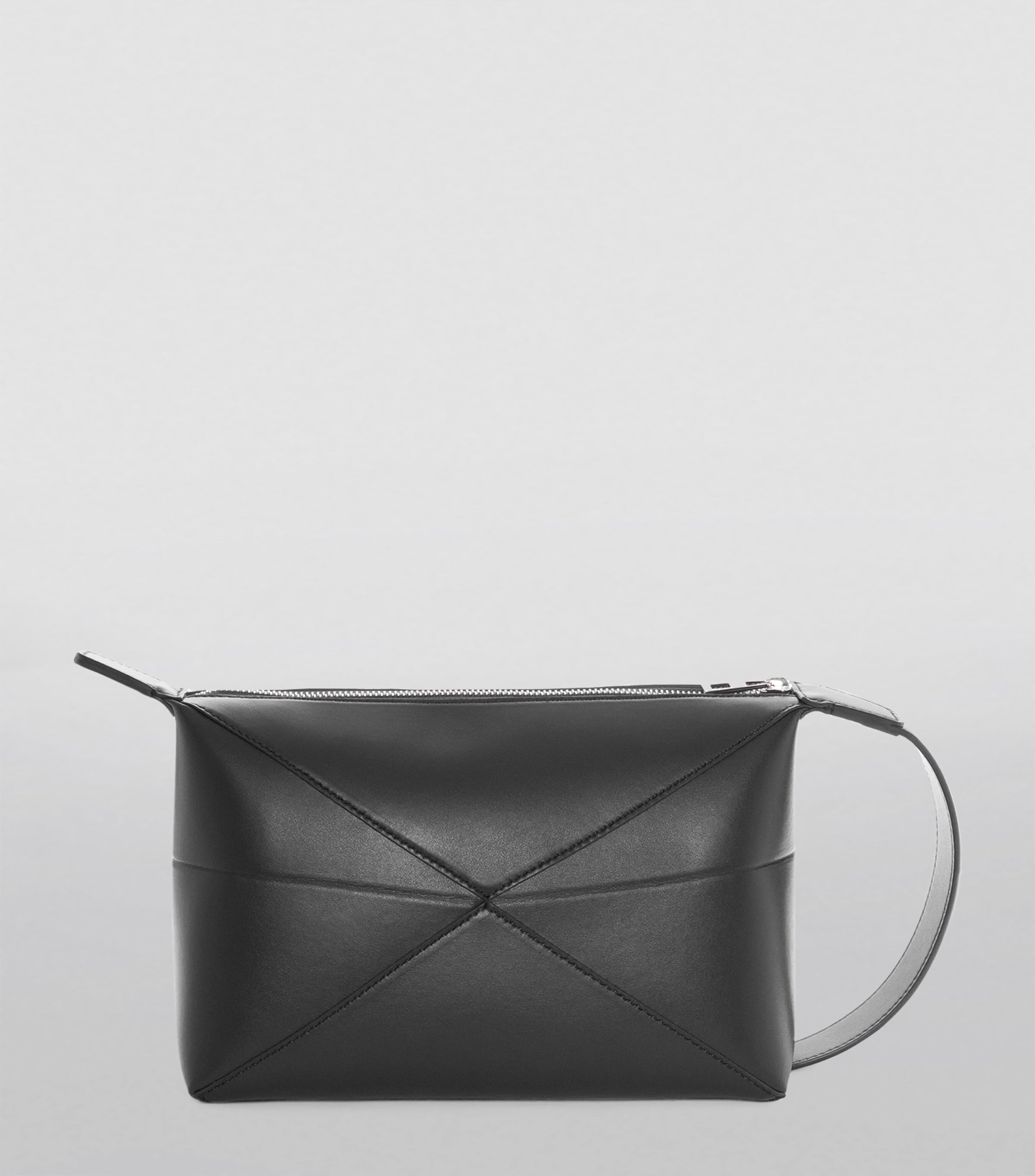 LOEWE Puzzle Fold Wash Bag Black Image 2