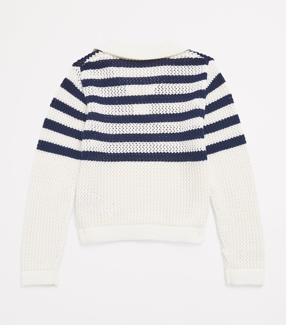 Givenchy Kids Cotton Crochet Stripe Sweater (4-12+ Years) Unique Image 2