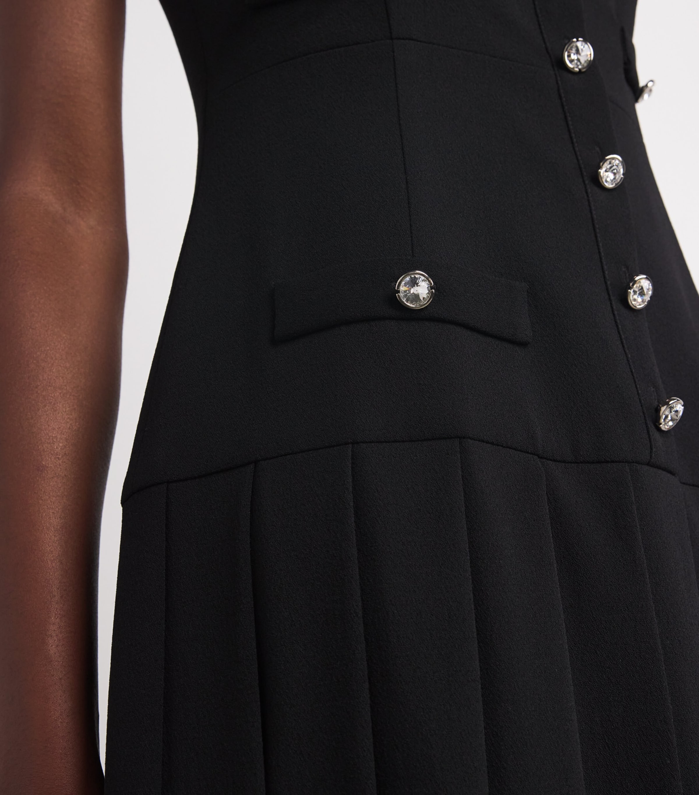 Virgin Wool Midi Dress 0900 BLACK Image 6