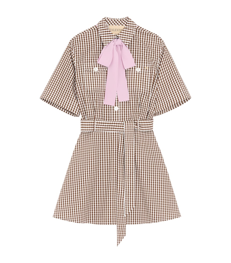 Valentino Womens Cotton Check Mini Dress Image 1