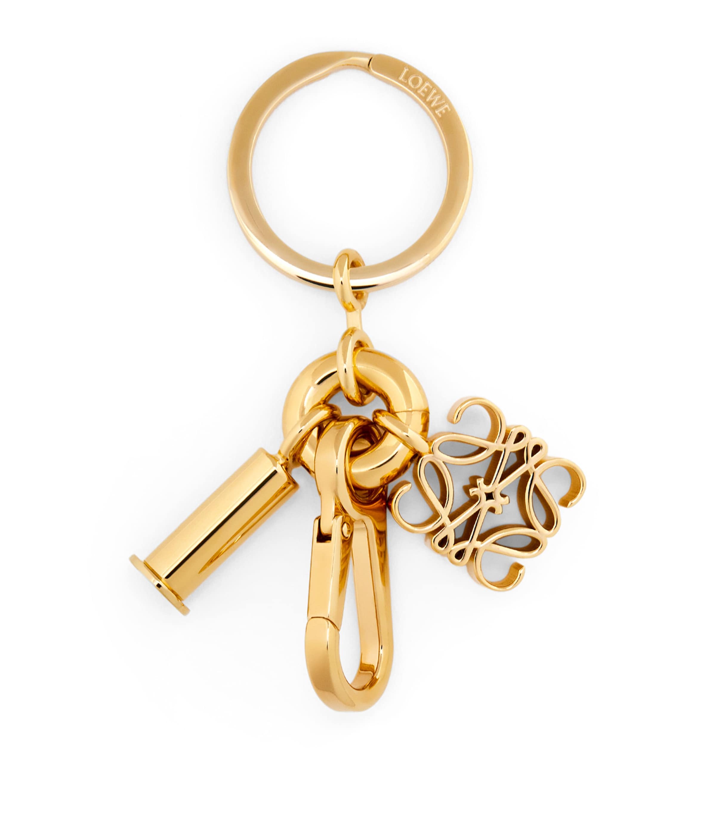 Loewe Anagram Keyring In Gold