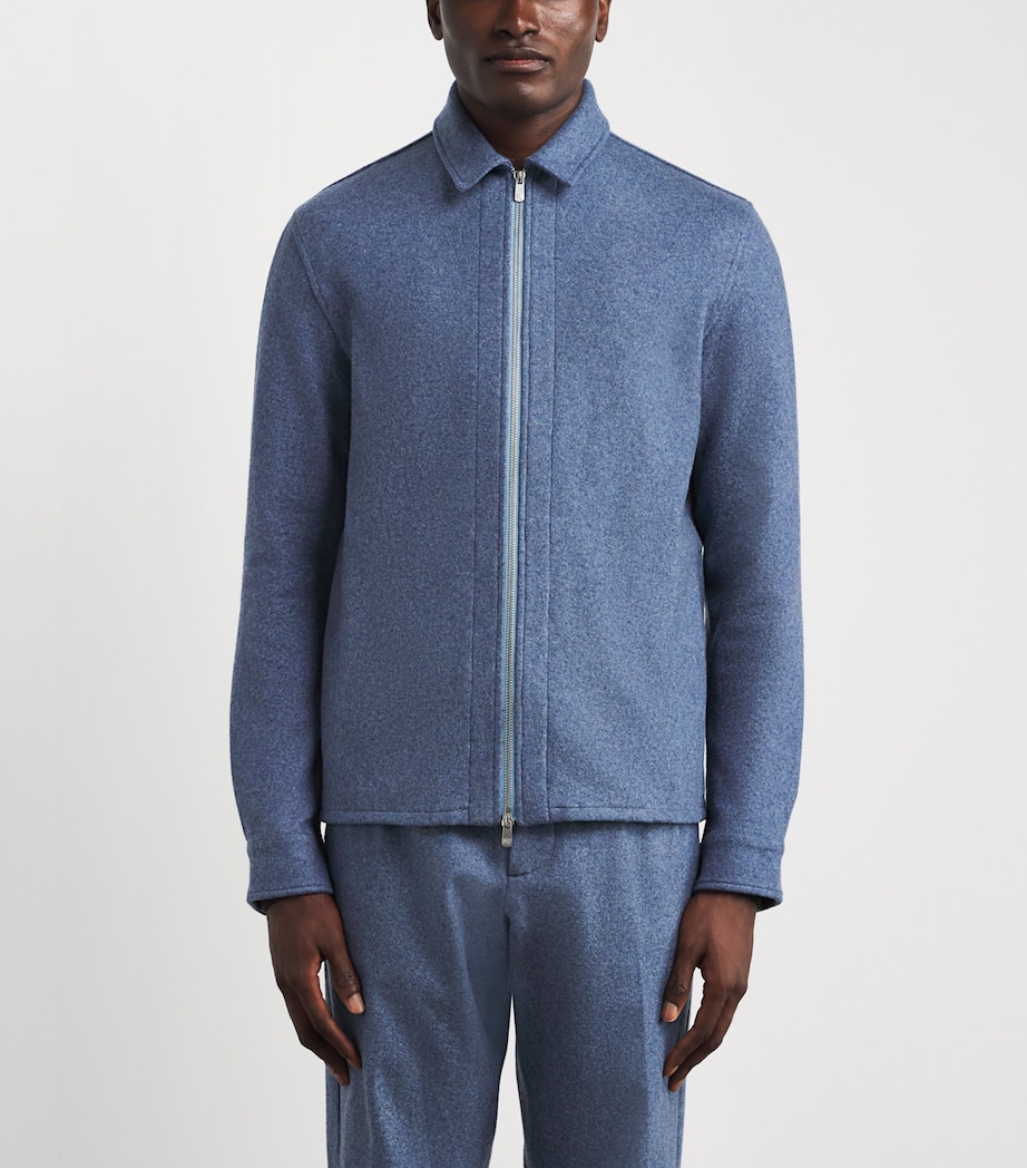 Cashmere 2-Way Zip Jacket 11 - LIGHT BLU Image 3
