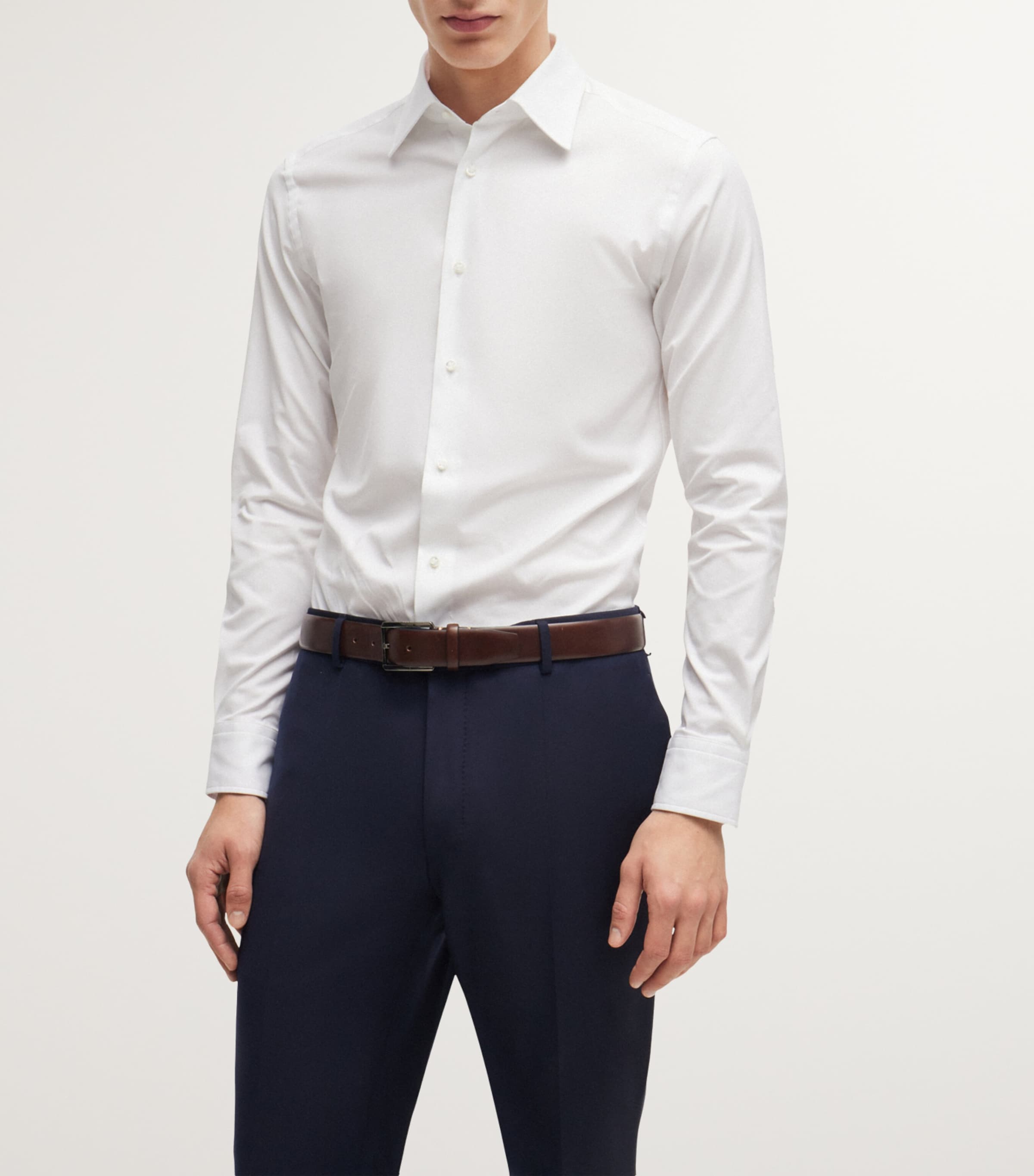 Stretch-Cotton Slim Shirt 100 Image 3