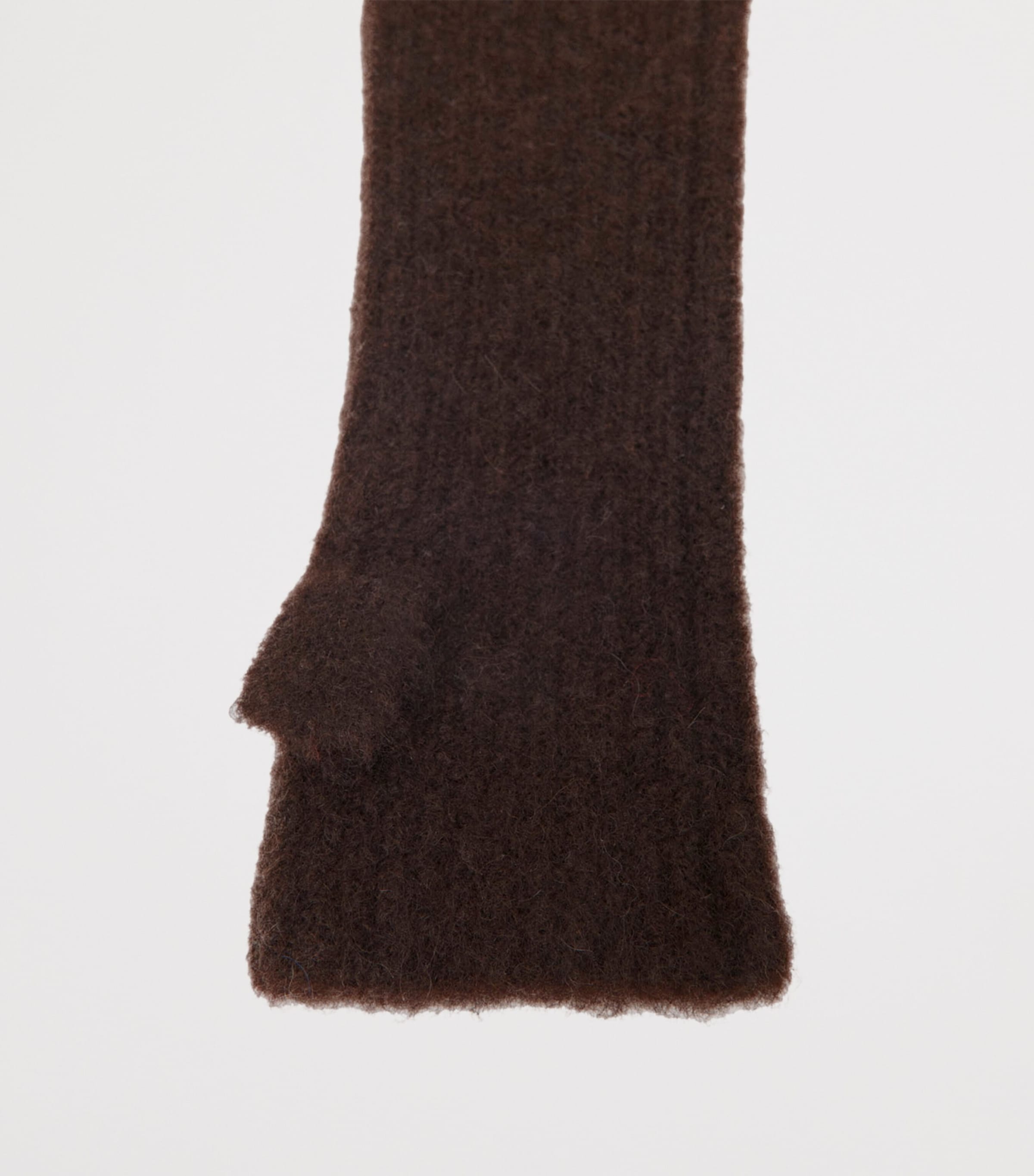 Maje Yak-Blend Mittens Dark Brown Image 4