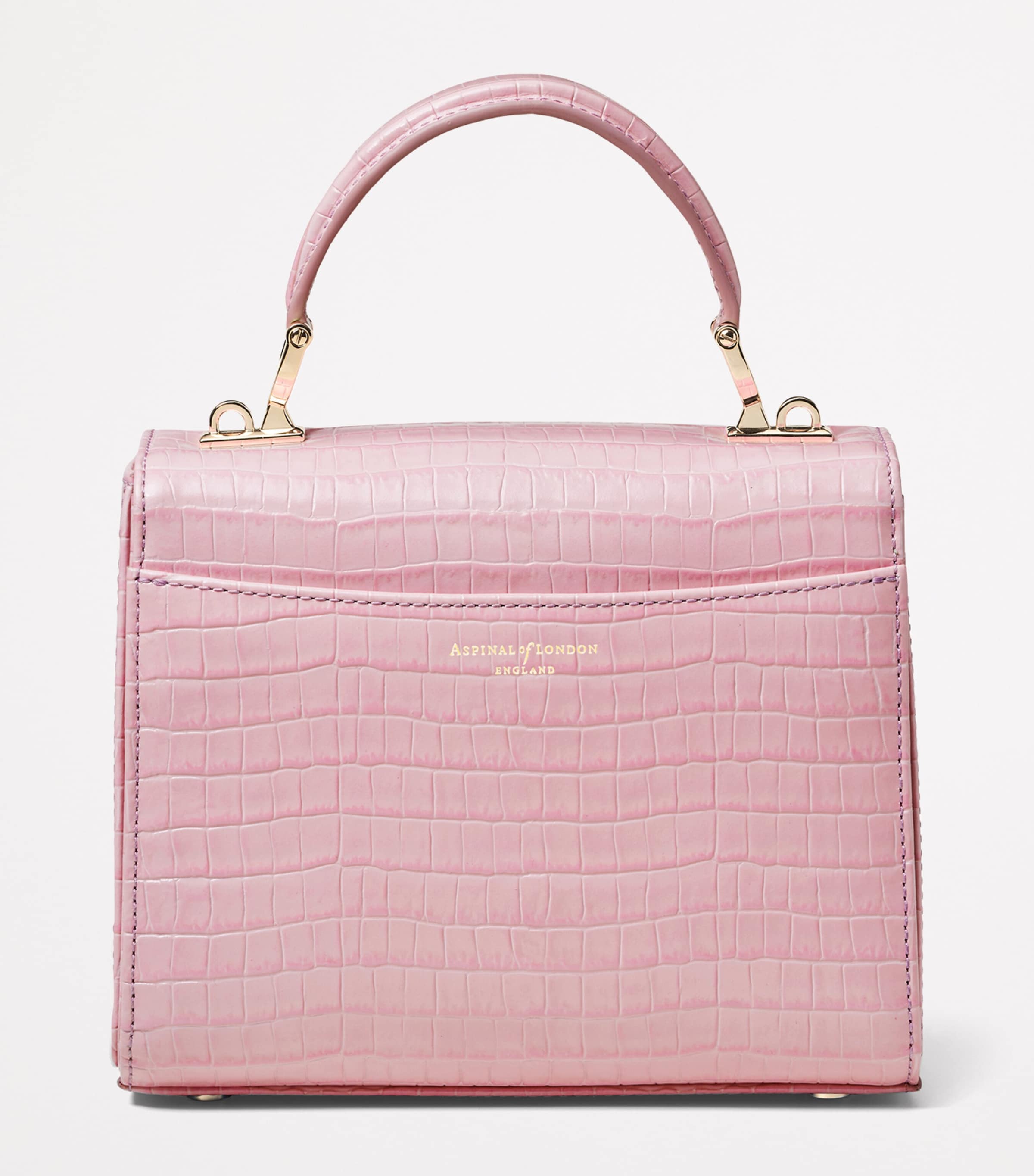 Leather Mayfair Midi Bag LILAC Image 3