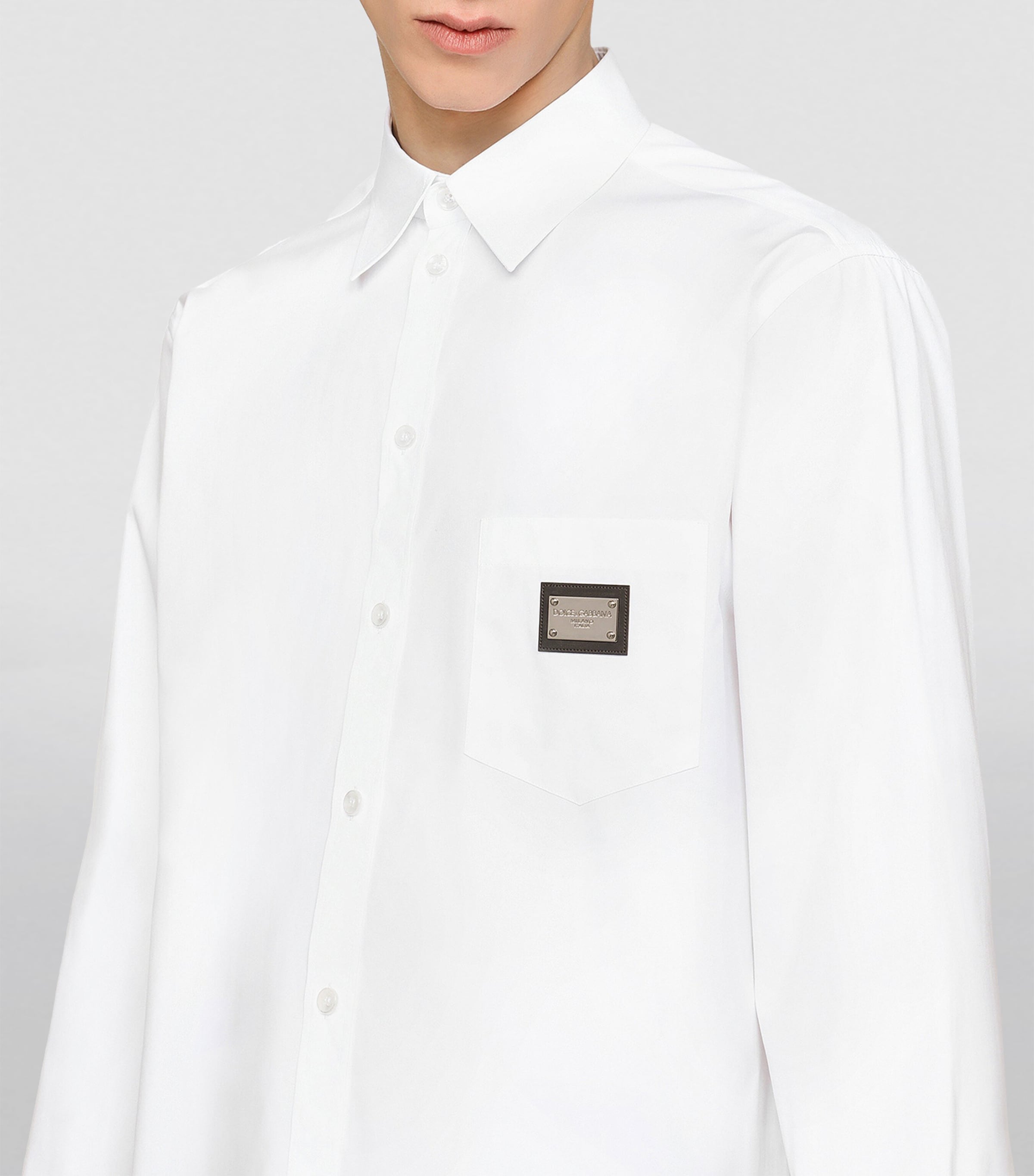 Logo Plaque Shirt W0800-OPTICAL WHITE Image 5