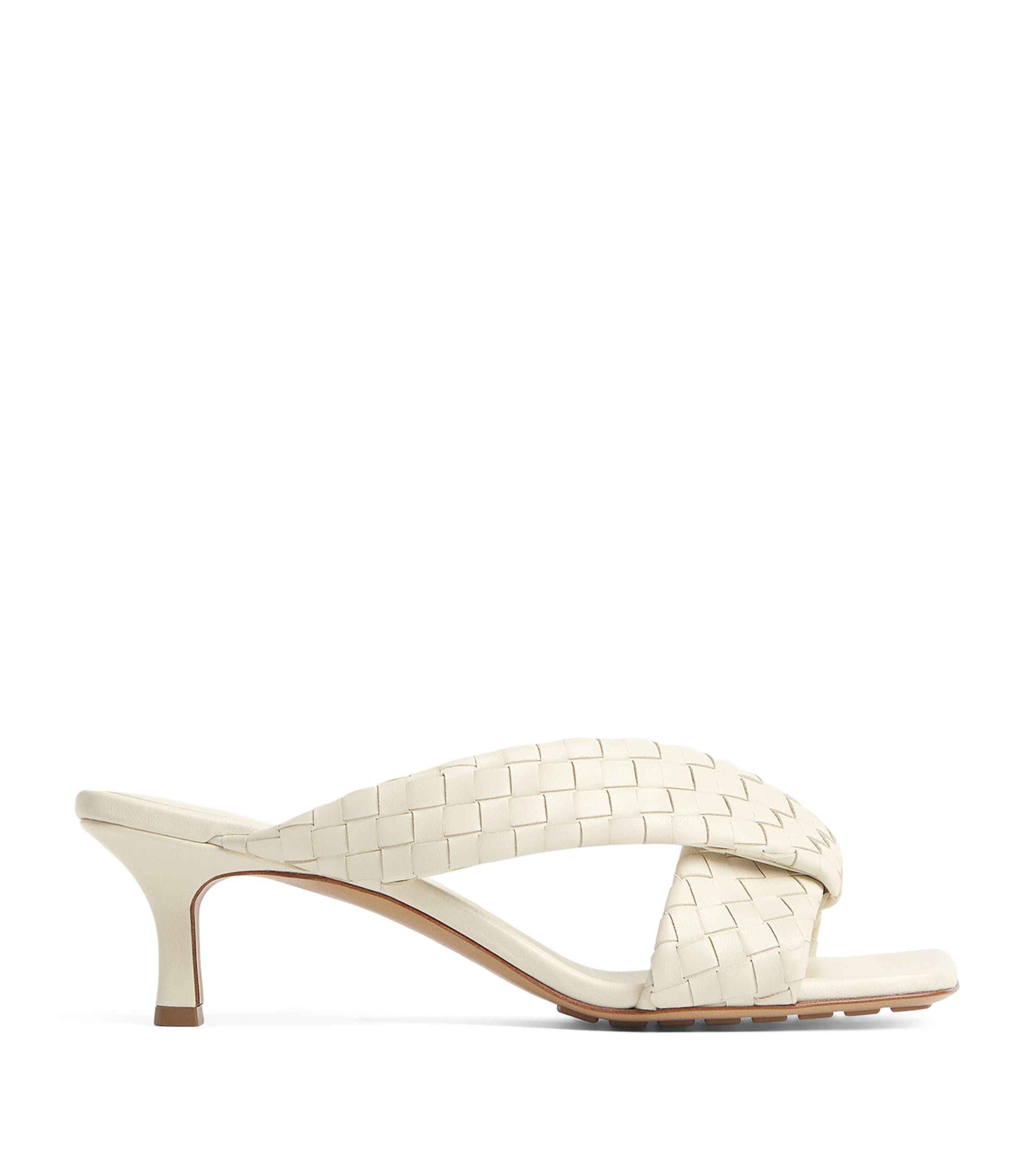 Bottega Veneta Leather Riva Mules 90