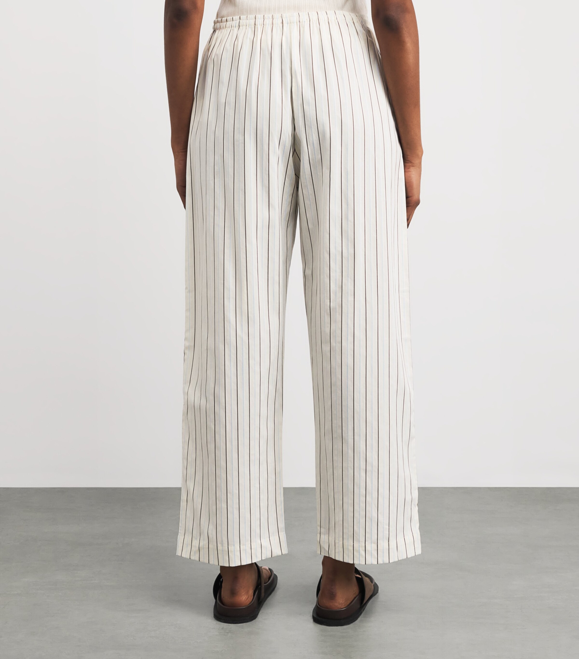 Faithfull the Brand Womens Cotton Paloma Trousers Fiori Stripe Lemon Image 5