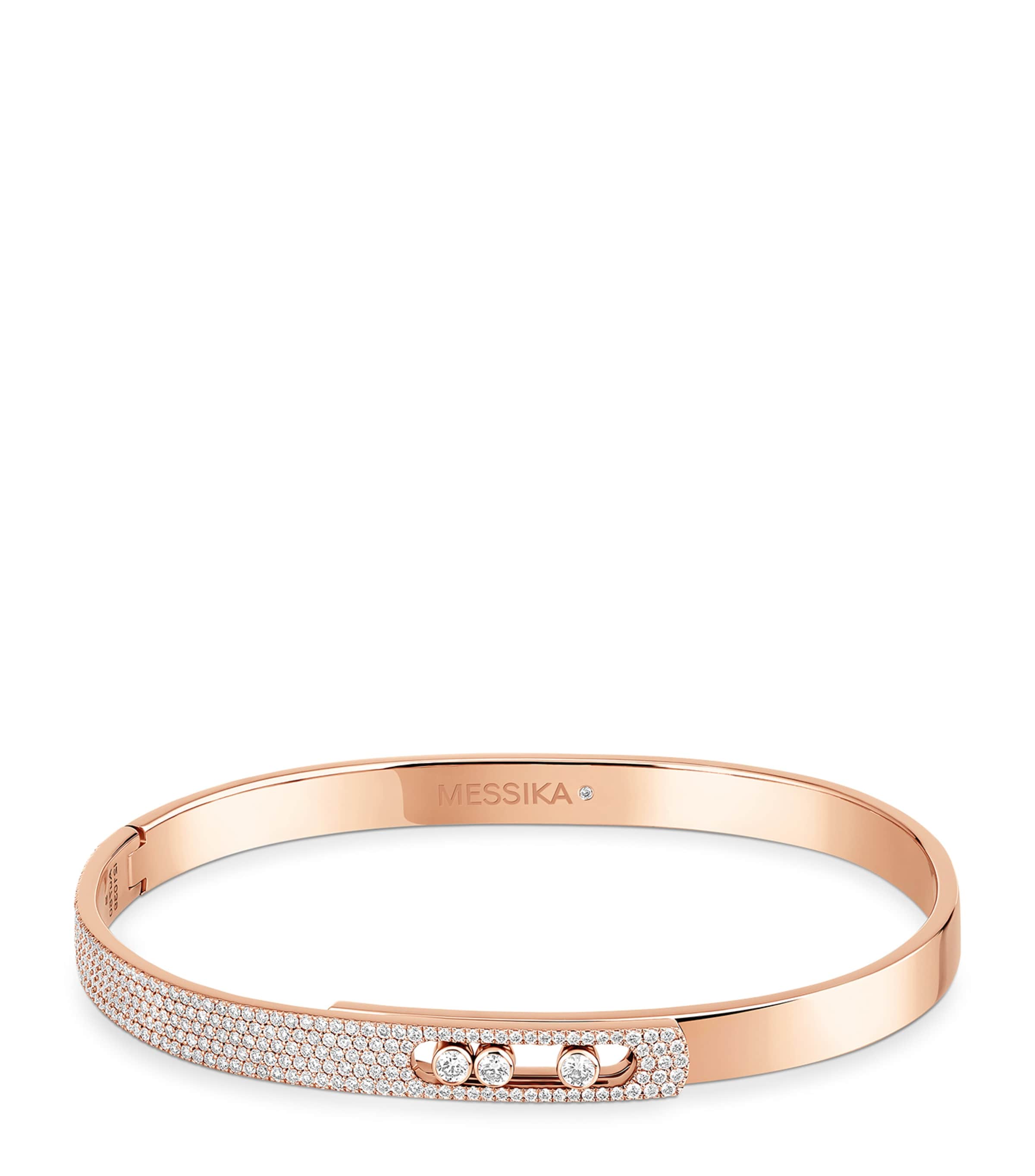 Messika Move Noa Pink Gold and Diamond Pavé Bangle Pink Gold Image 1
