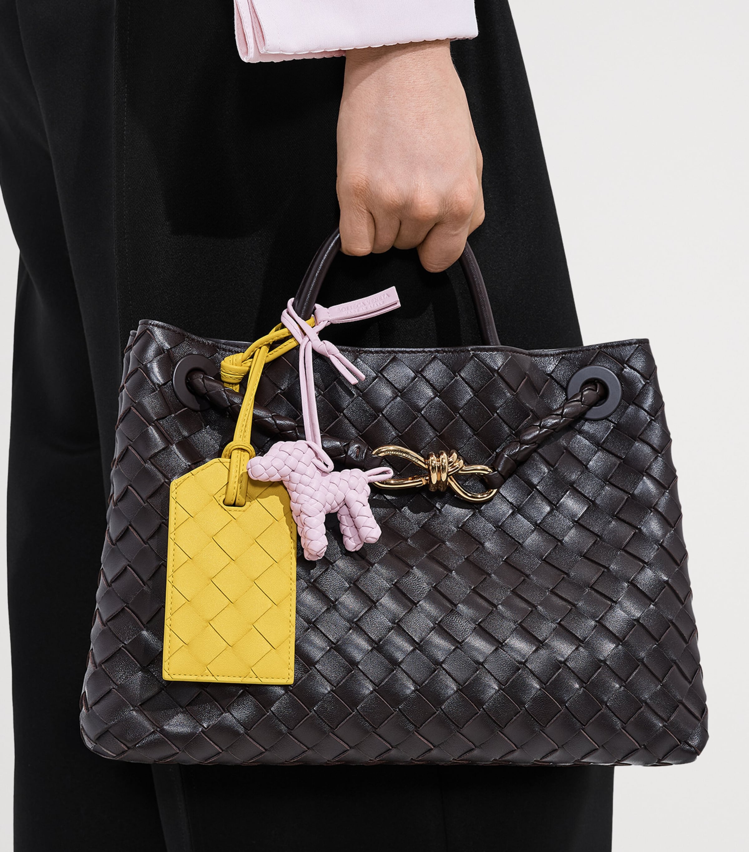 Bottega Veneta Nappa Leather Woven Dog Charm Image 2