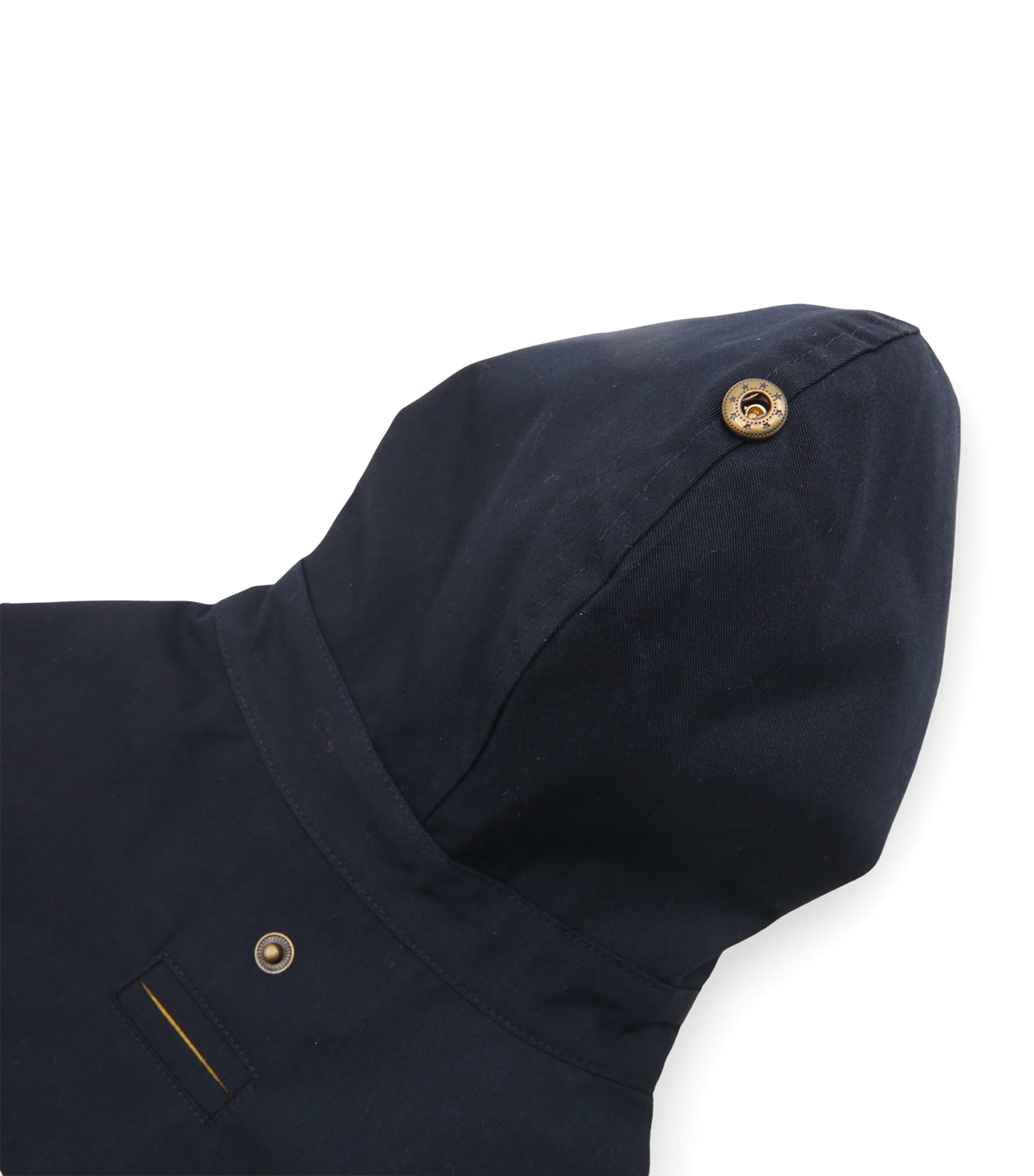 Canvas Hooded Polo Dog Raincoat (S) NAVY/GOLD BUGLE Image 6