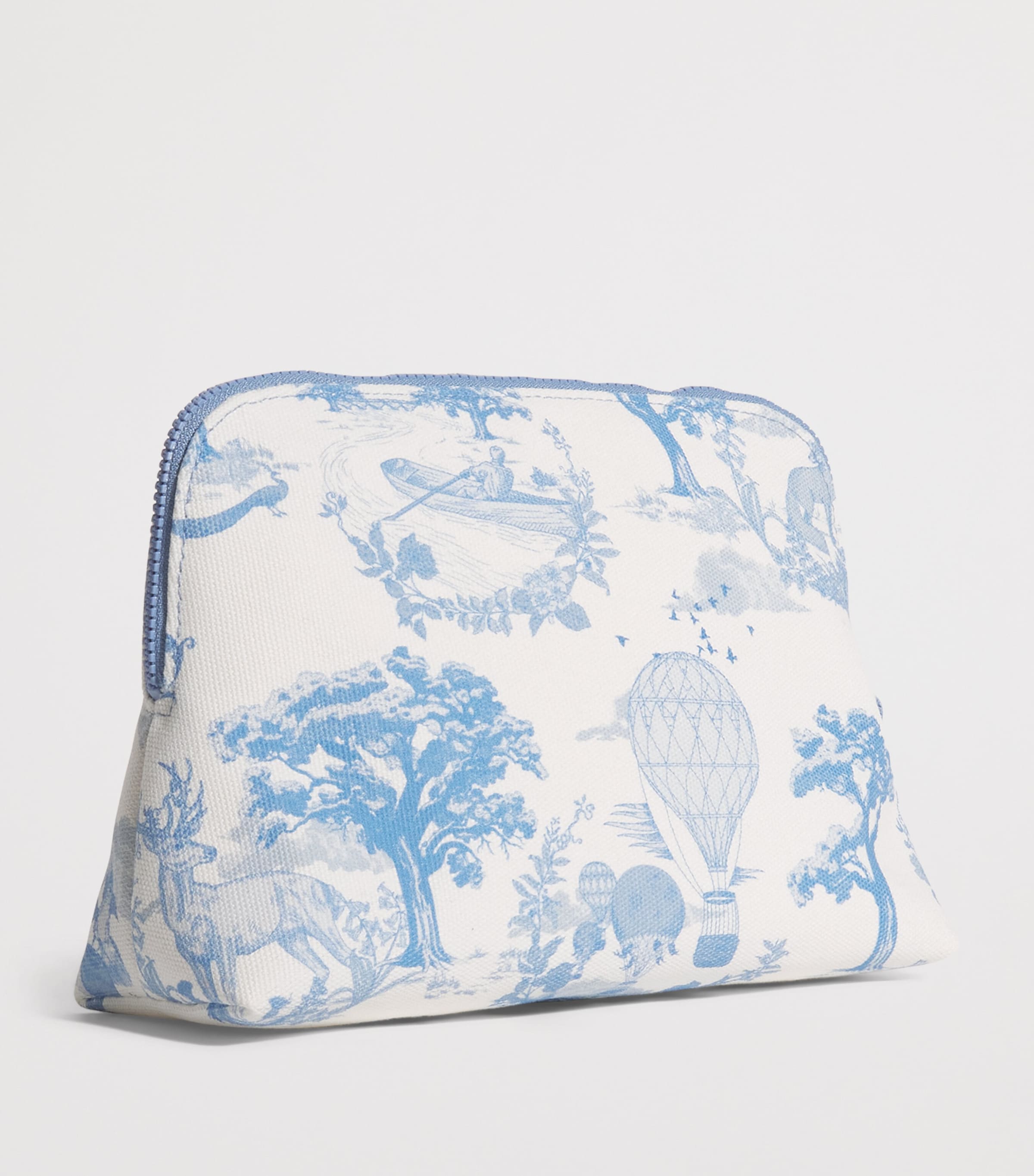 Toile Half Moon Cosmetic Bag BLUE Image 2