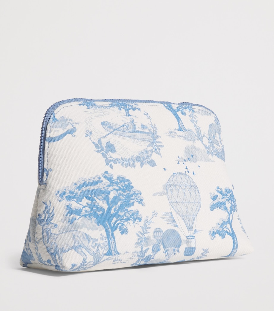 Toile Half Moon Cosmetic Bag BLUE Image 2