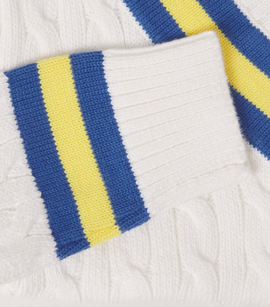 Ralph Lauren Kids Stripe-Detail Cable-Knit Dress (2-7 Years) Deckwash W Image 3
